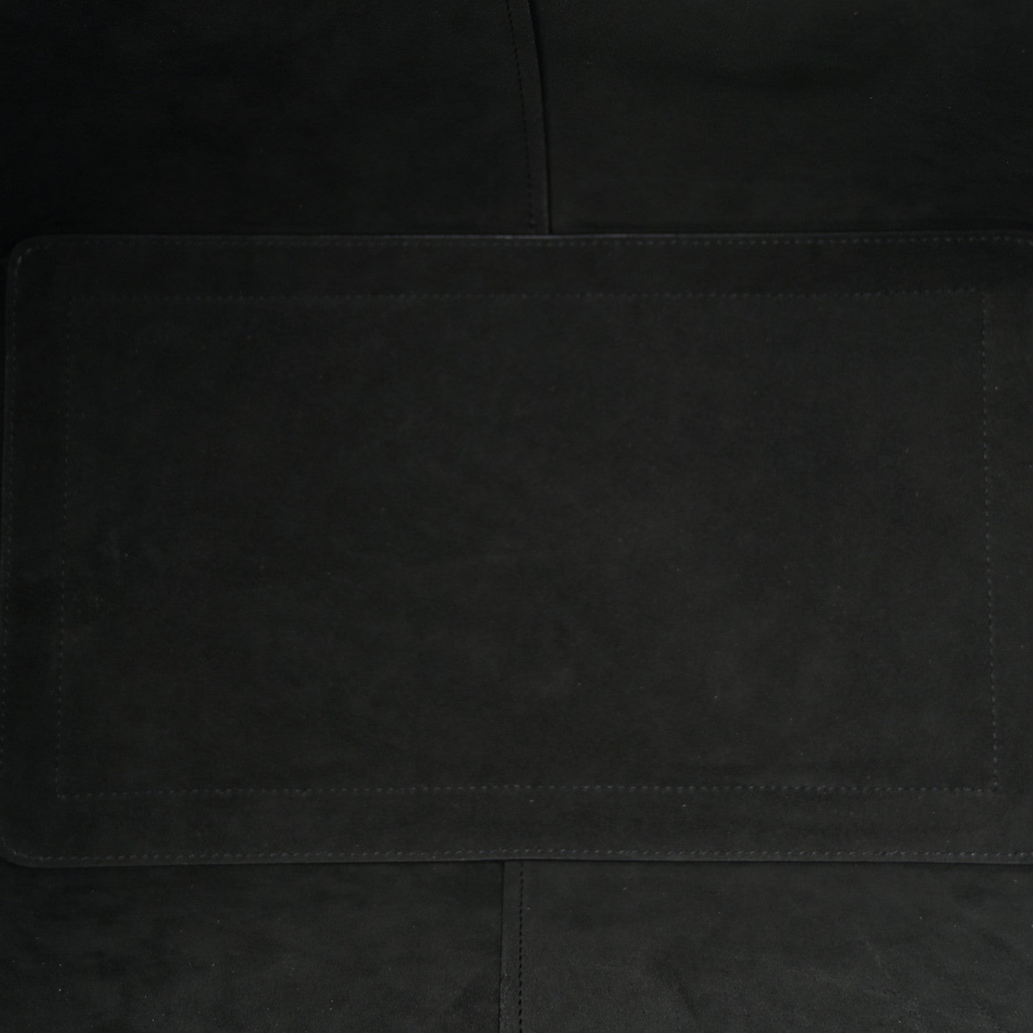 Smooth Calfskin Maxi Trapezoid Shopping Tote Black