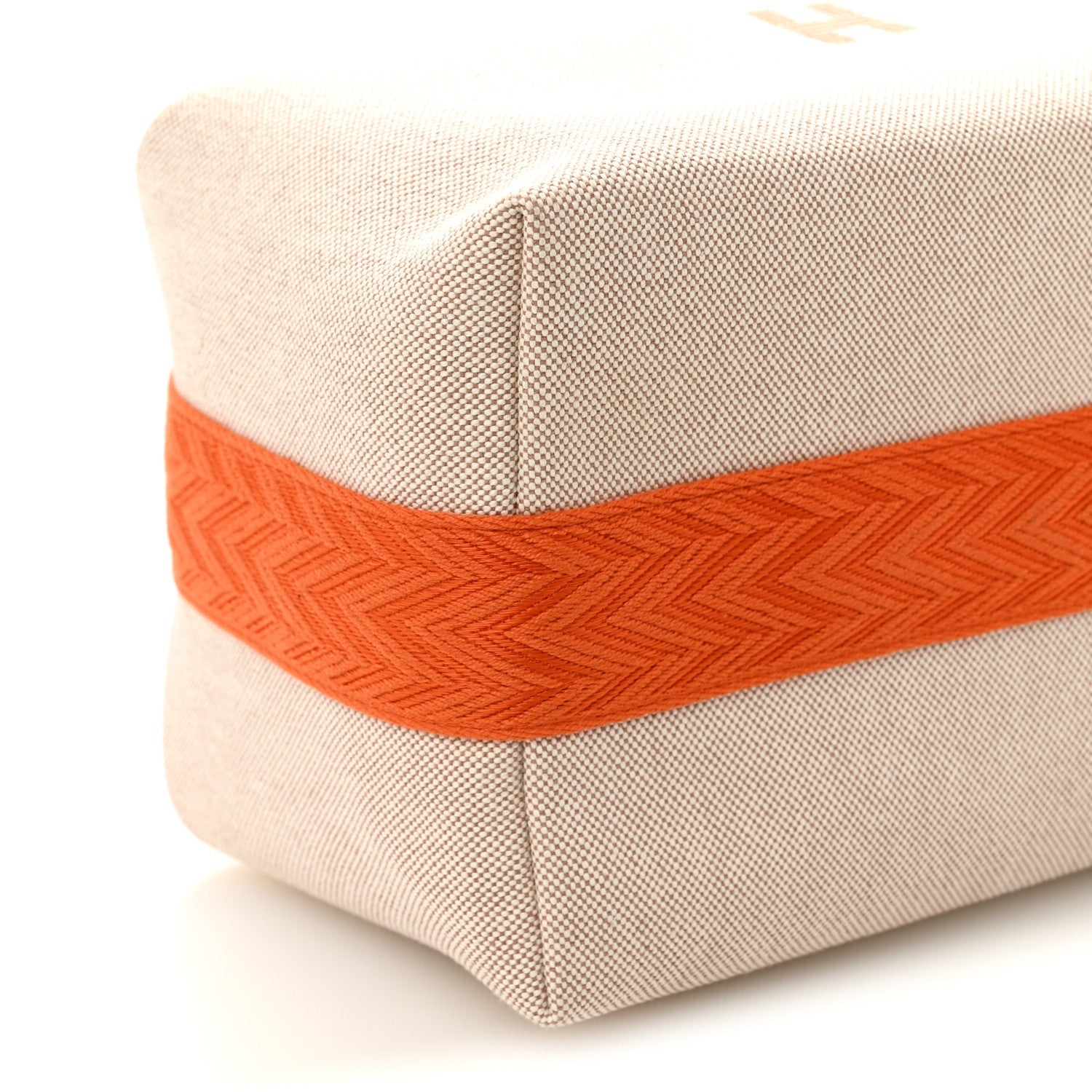 Canvas Large Bride-A-Brac Pouch Natural Orange