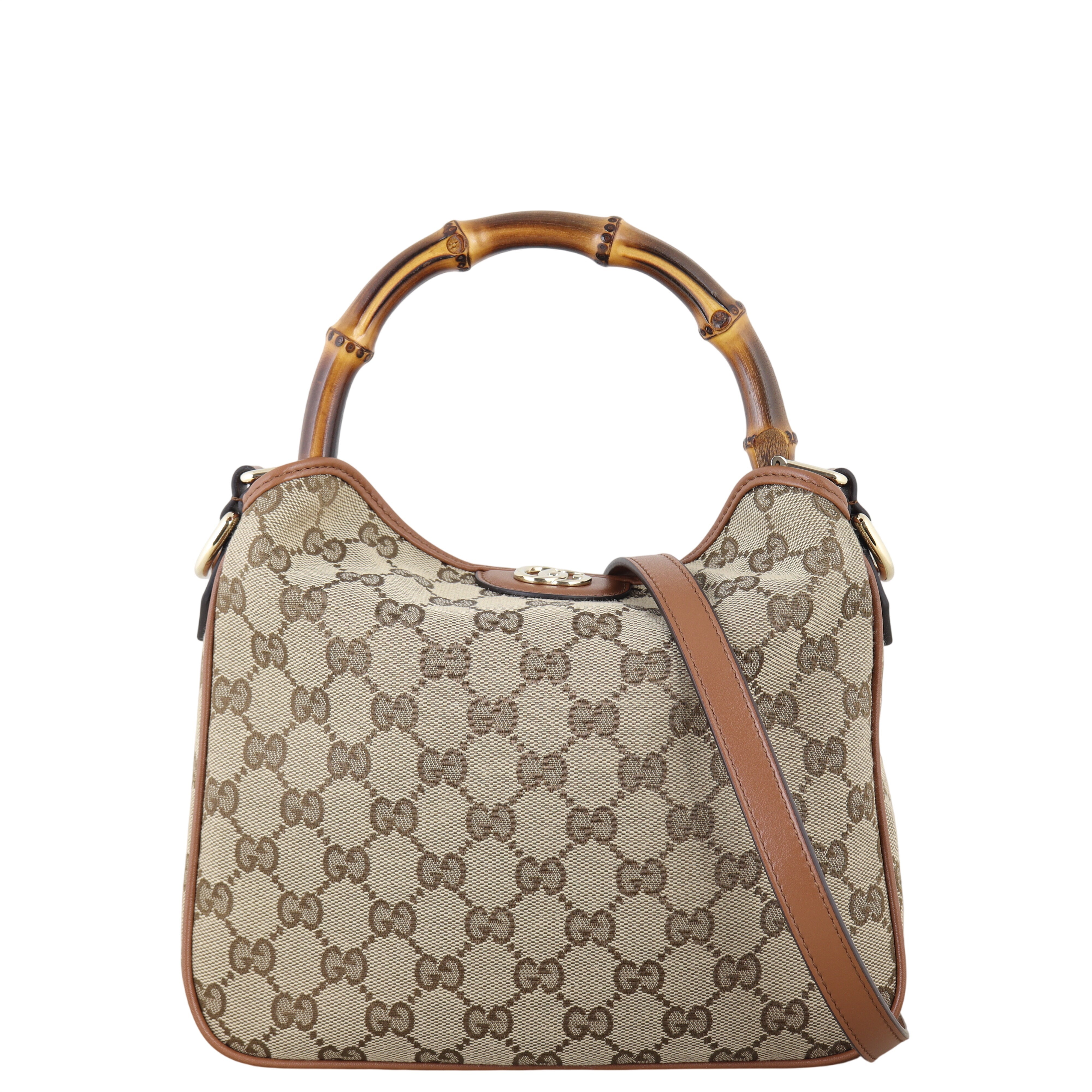 Gucci GG Diana Bamboo Top Handle Shoulder Bag Small