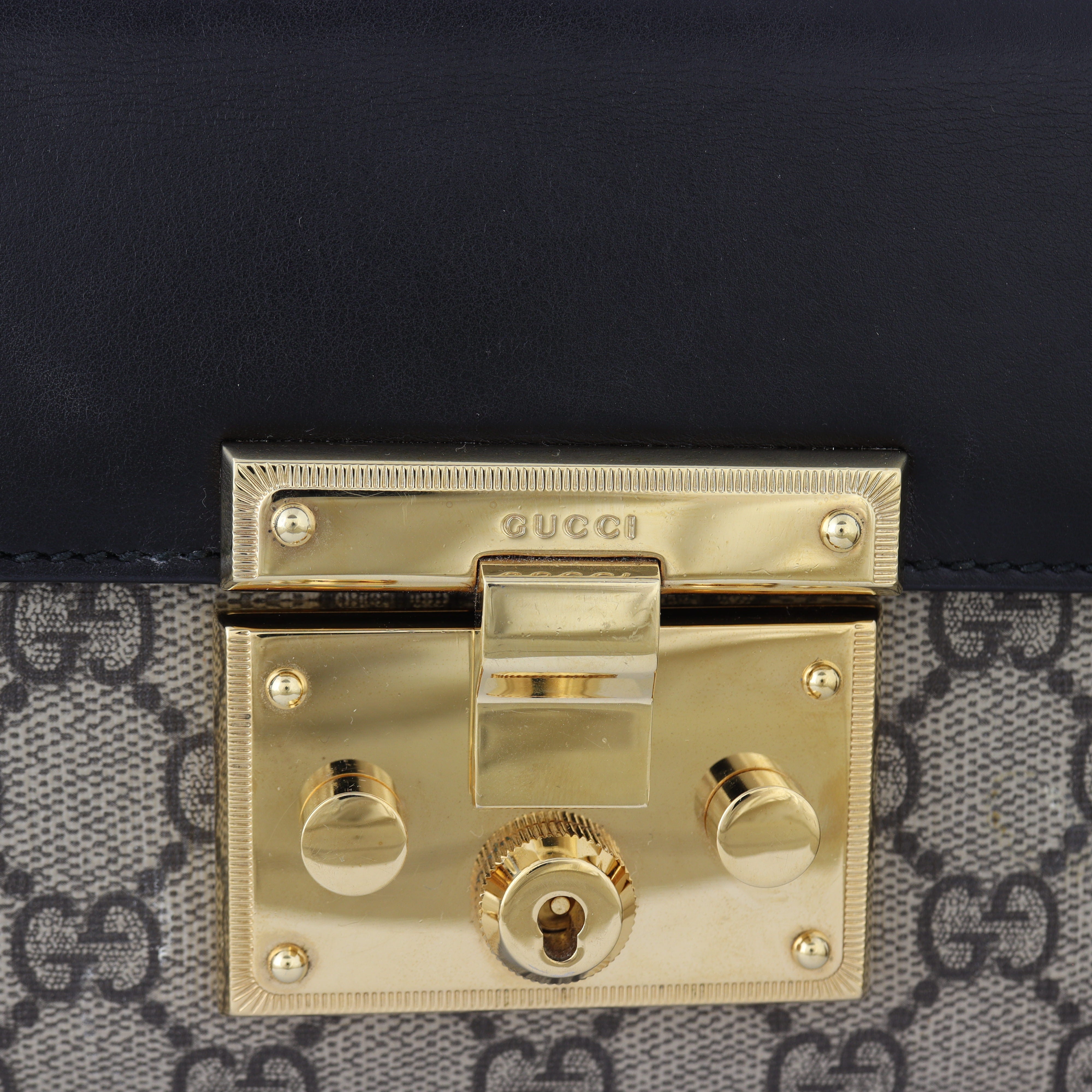 Gucci GG Supreme Padlock Small Shoulder Bag