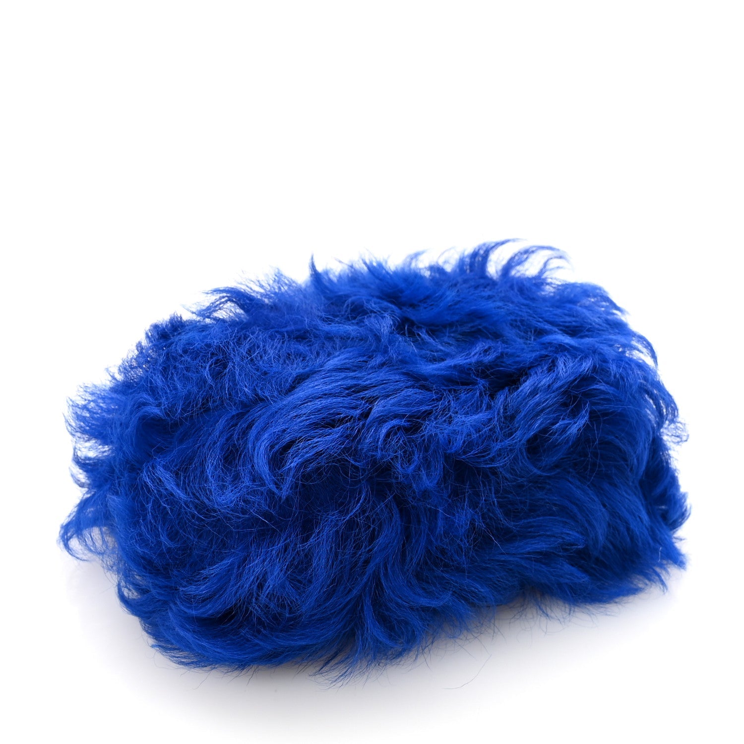Shearling Lambskin CC Hook Card Holder Blue