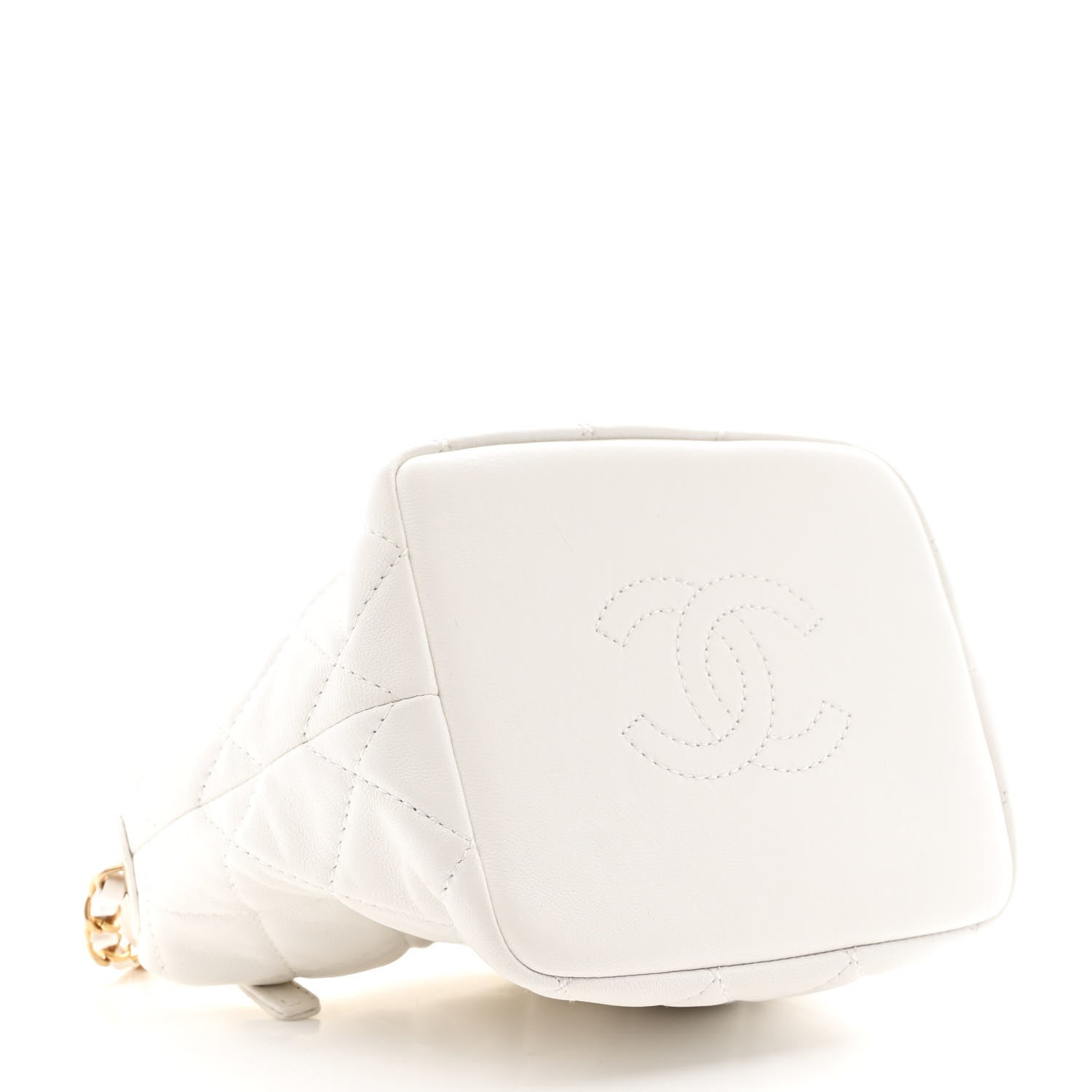 Lambskin Quilted Small Perfect Meeting Hobo White