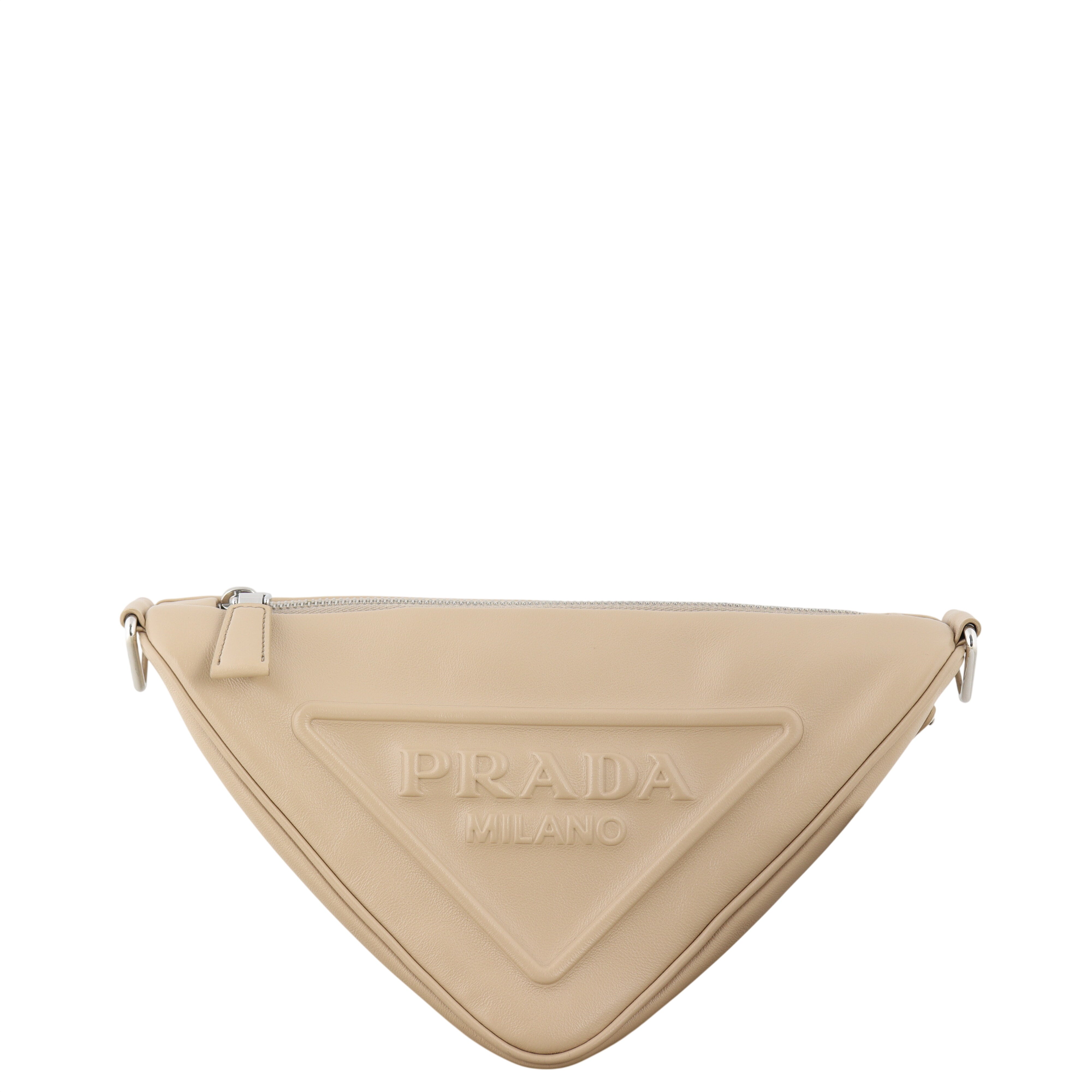 Prada Triangle Leather Shoulder Bag