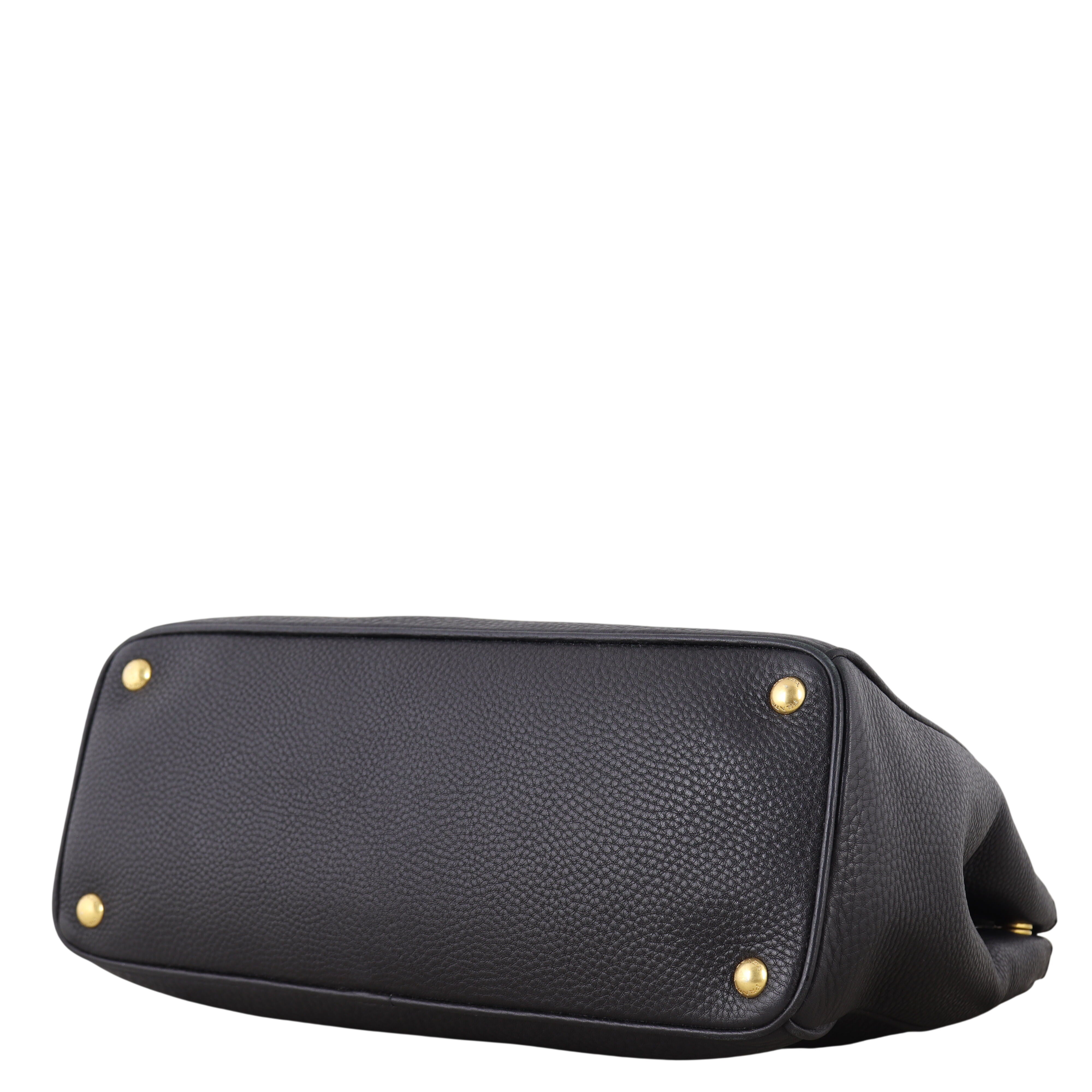 Prada Vitello Daino Double Zip Tote