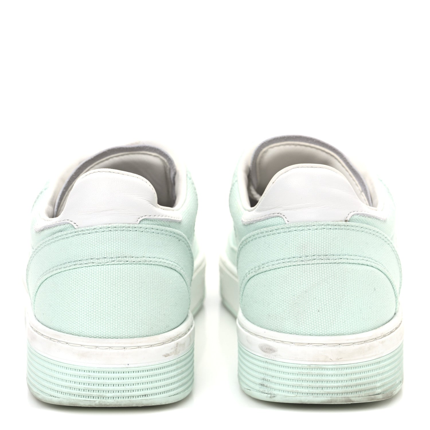 Cotton Sneakers 39 Light Turquoise White