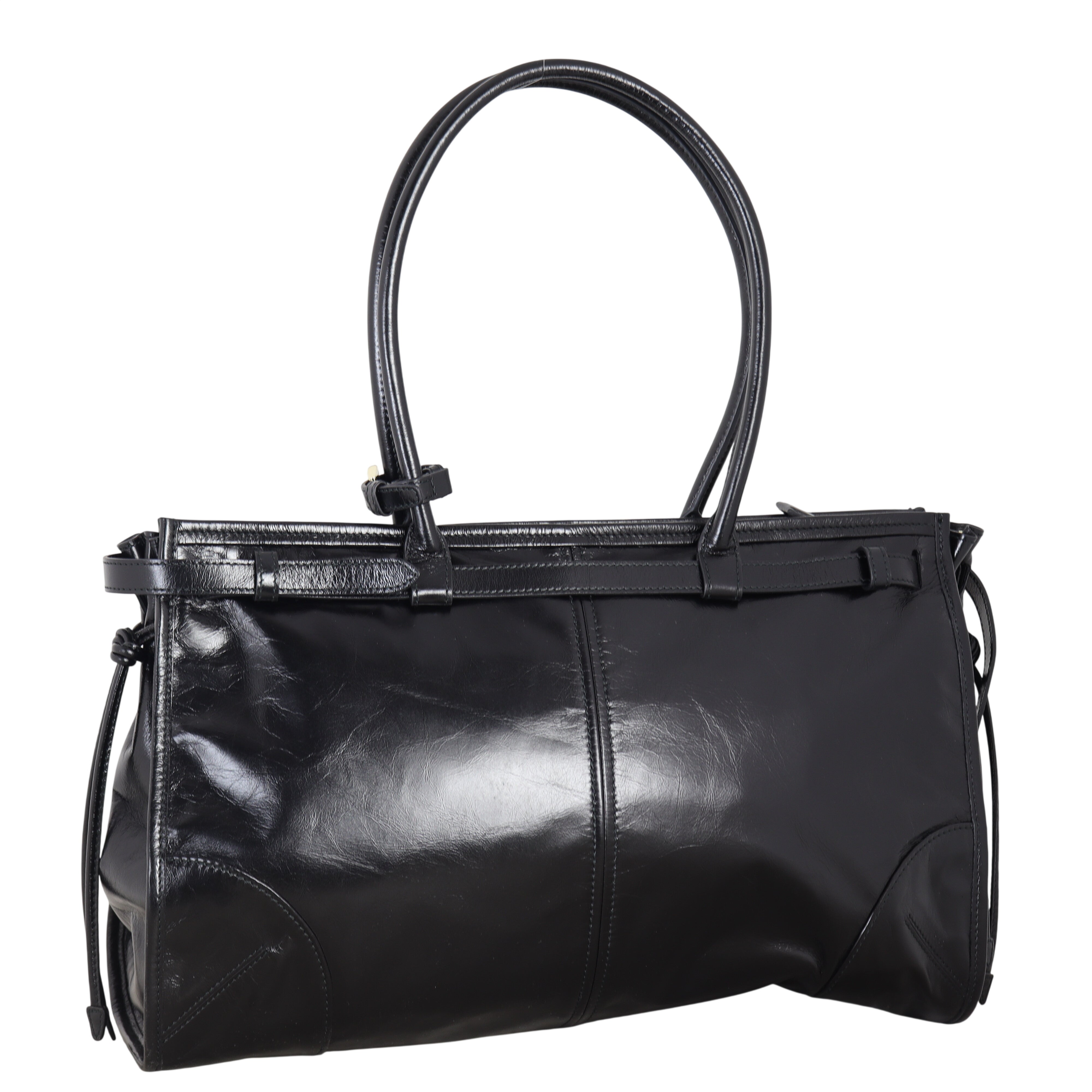 Prada Vitello Shine Bonnie Shoulder Bag Large