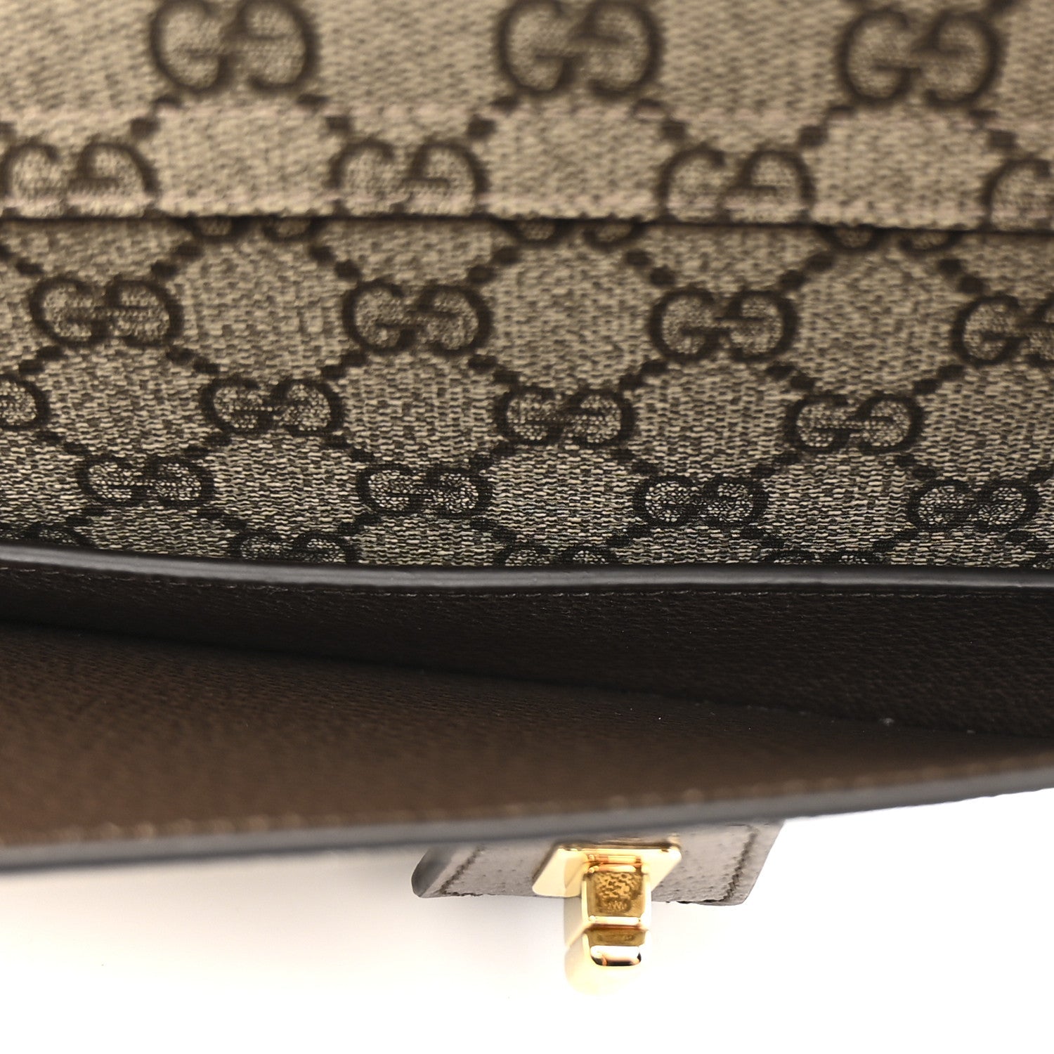 GG Supreme Monogram Textured Dollar Calfskin Blondie Belt Bag Beige Ebony New Acero