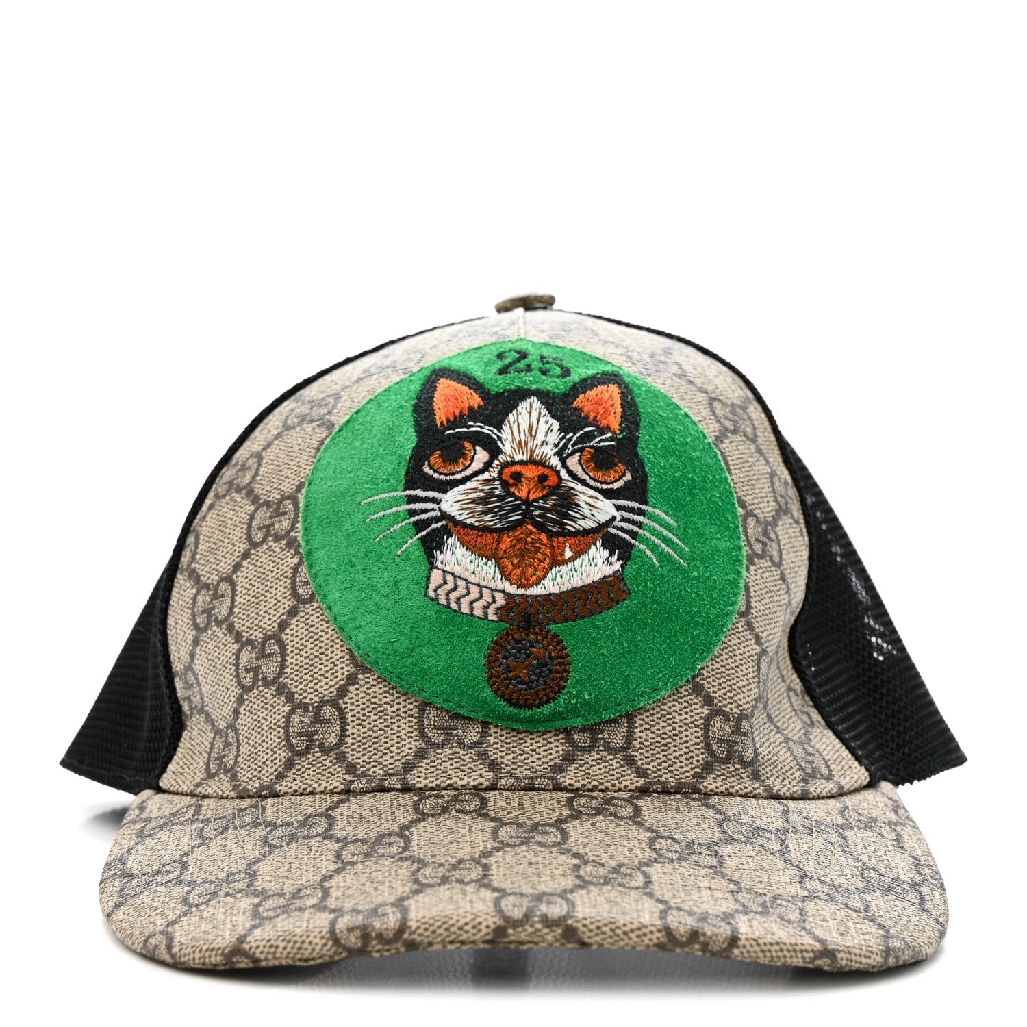GG Supreme Monogram Bosco Patch Baseball Hat 57 Beige Green