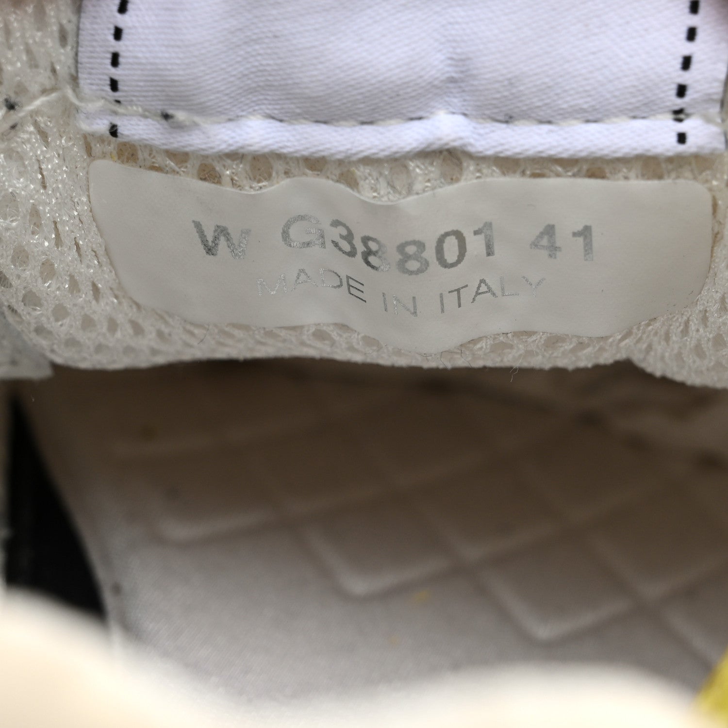 Fabric Suede Calfskin Logo Sneakers 41 Ivory Light Gray Yellow