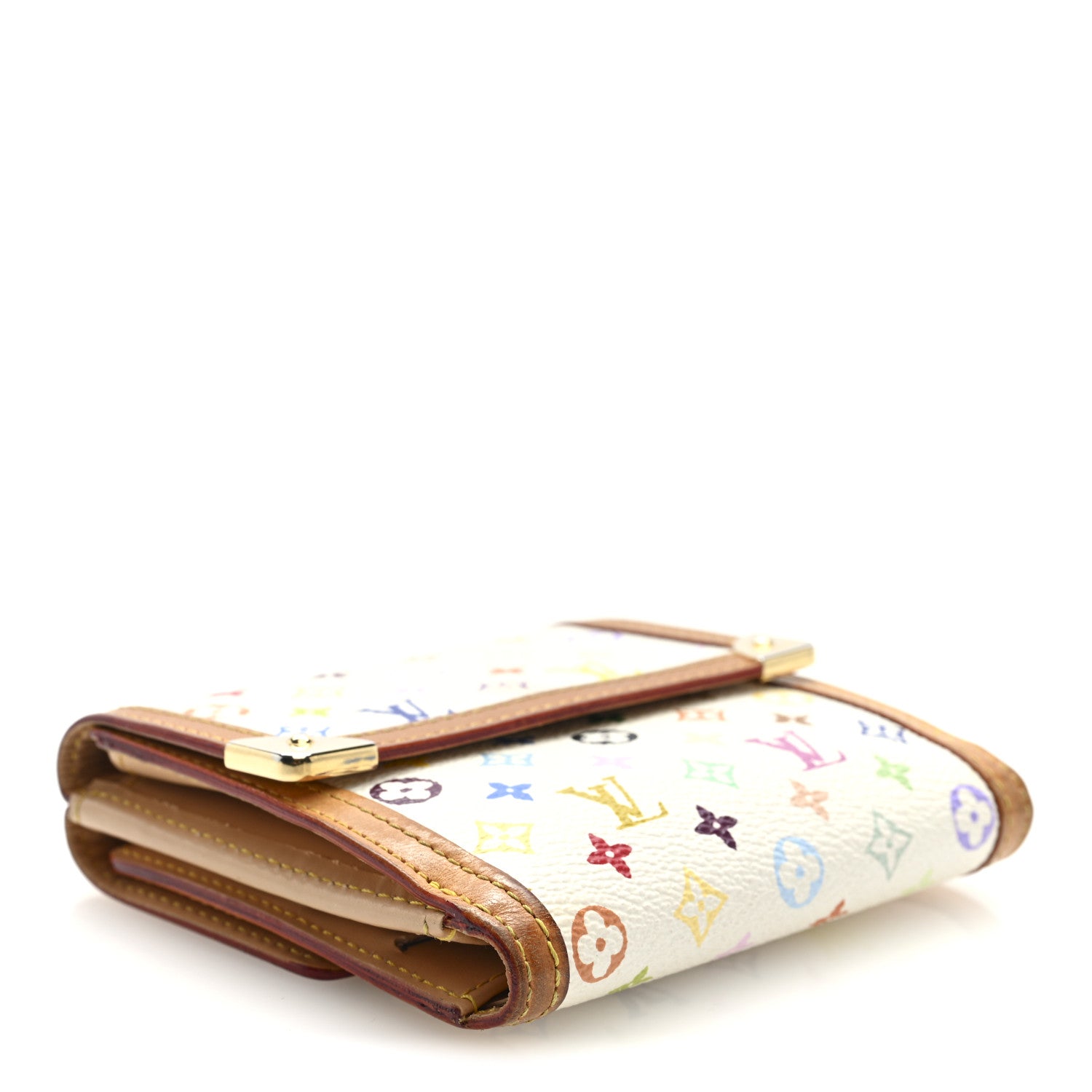 Monogram Multicolor Porte-Monnaie Billets Wallet White