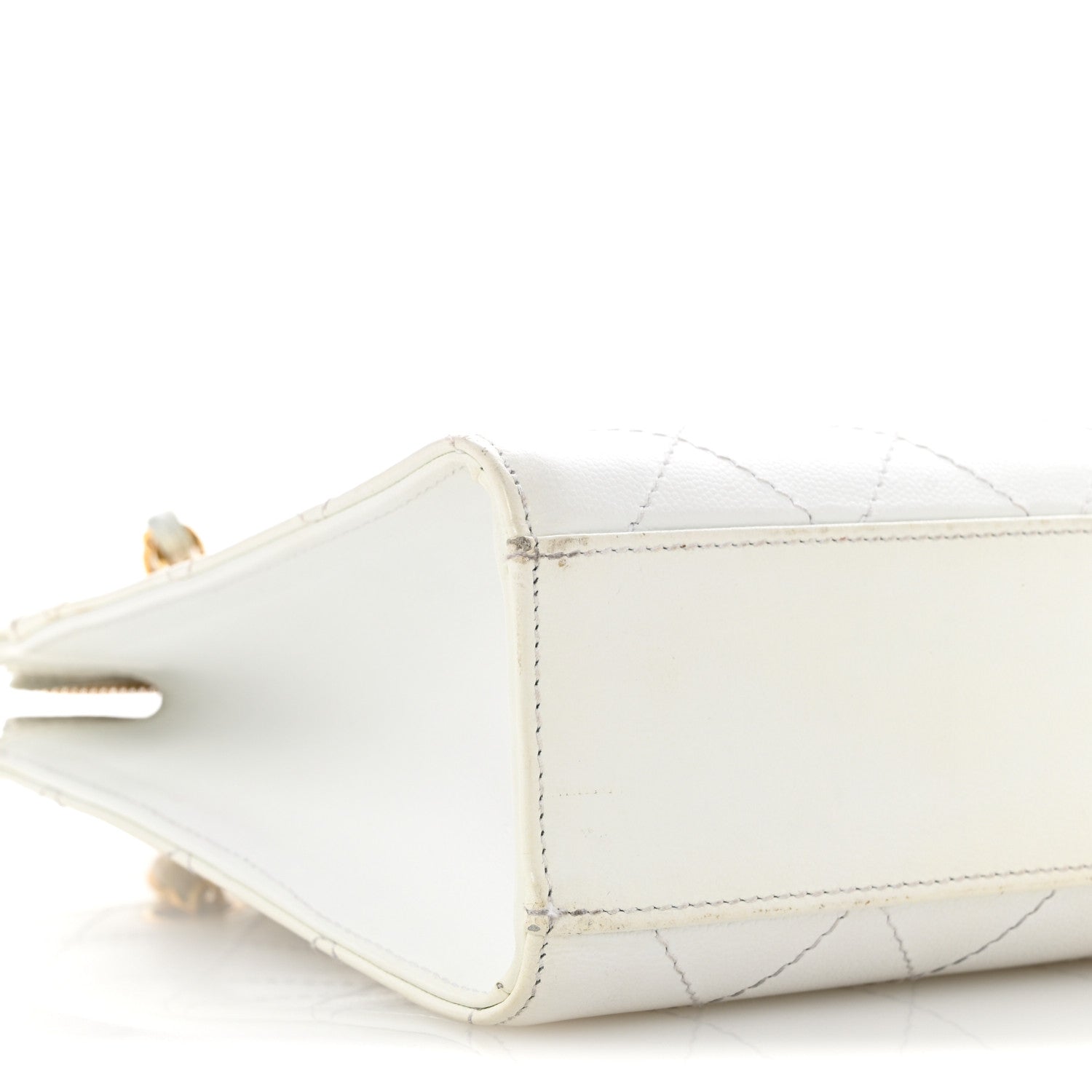 Caviar Quilted Shoulder Bag White