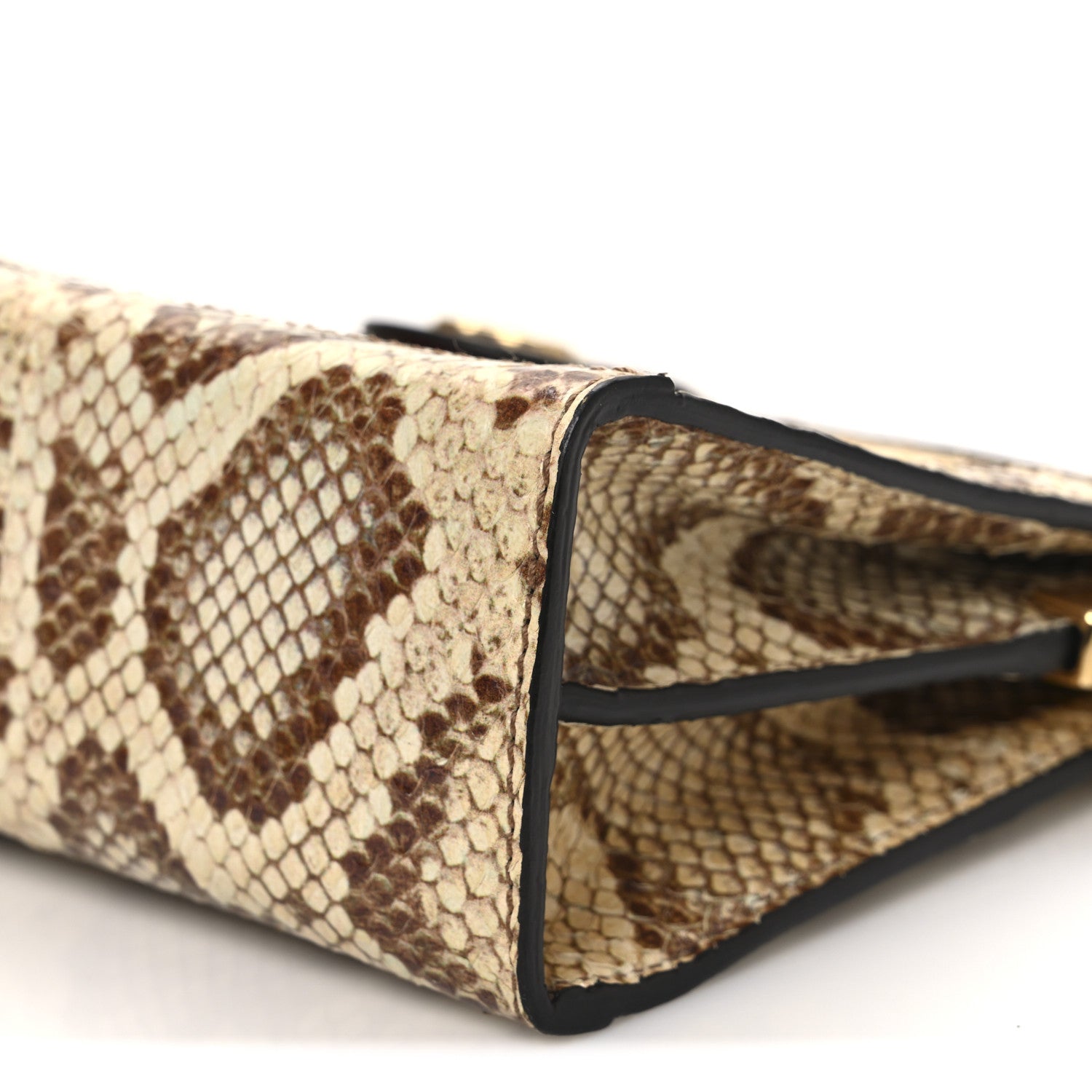 Raffia Elaphe GG Small Ophidia Chain Shoulder Bag Natural Cream Brown