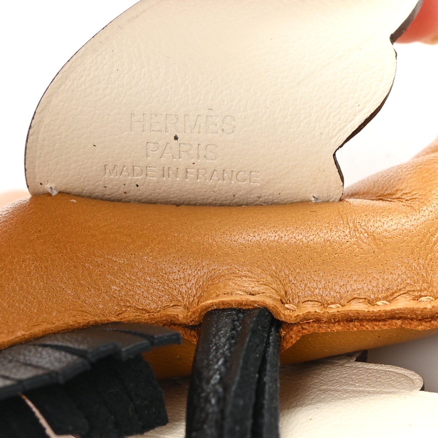 Milo Lambskin Grigri Rodeo Pegase Horse Bag Charm PM Sesame Black Nata