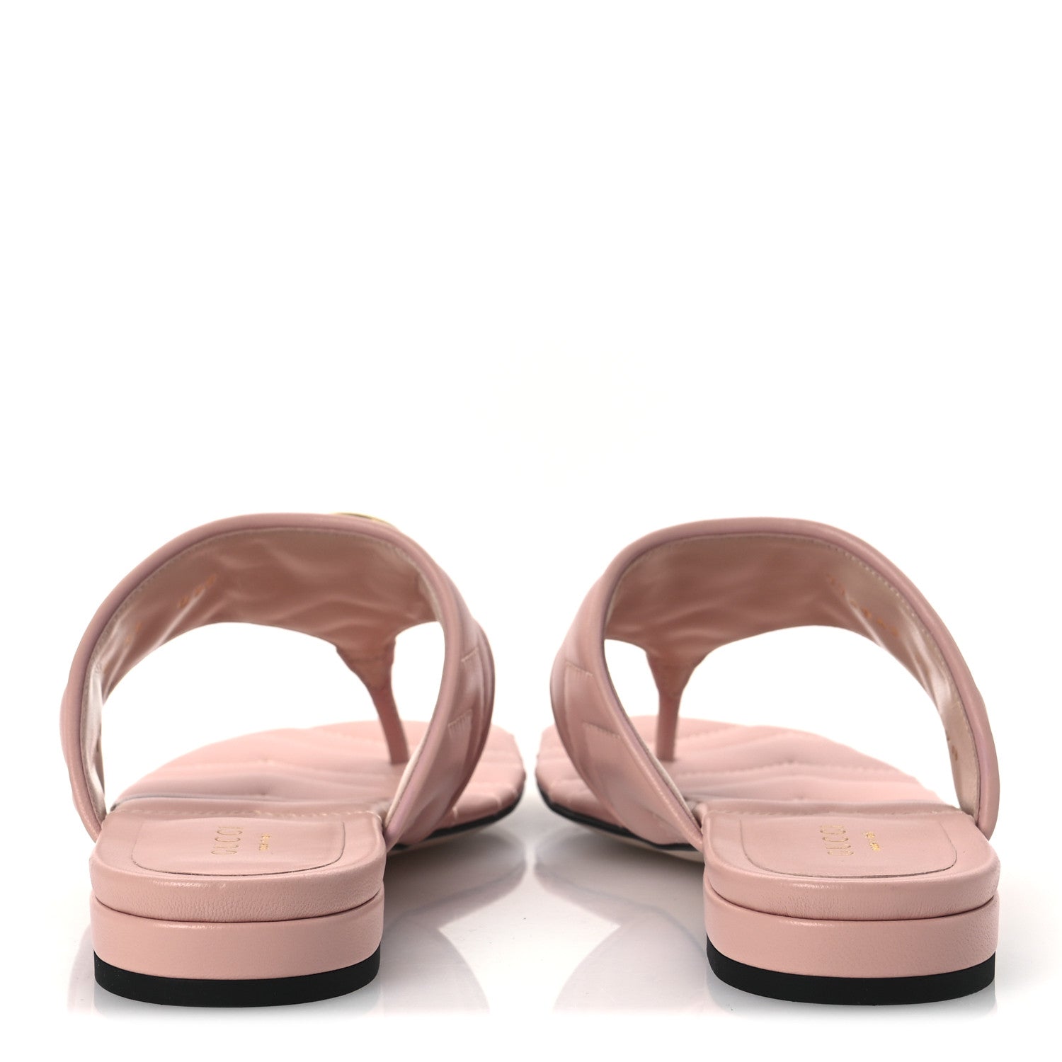 Nappa Charlotte Double G Marmont Thong Sandals 37 Perfect Pink