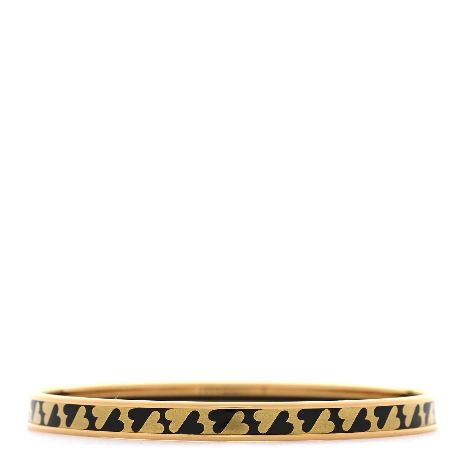 Enamel Printed Extra Narrow Cartes A Jouer Bracelet 62 Or Black