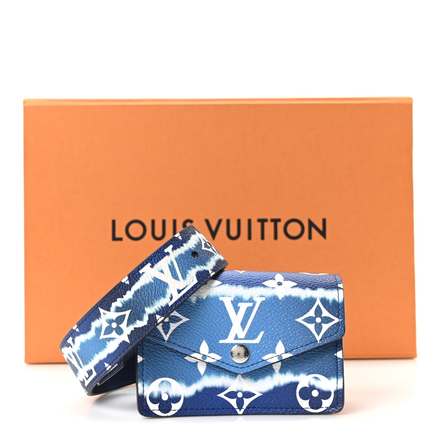 Monogram Escale 30mm Daily Multi Pocket Belt 80 32 Blue