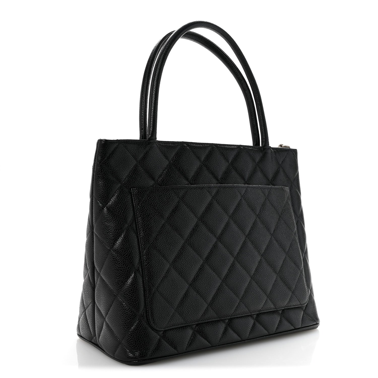 Caviar Quilted Medallion Tote Black