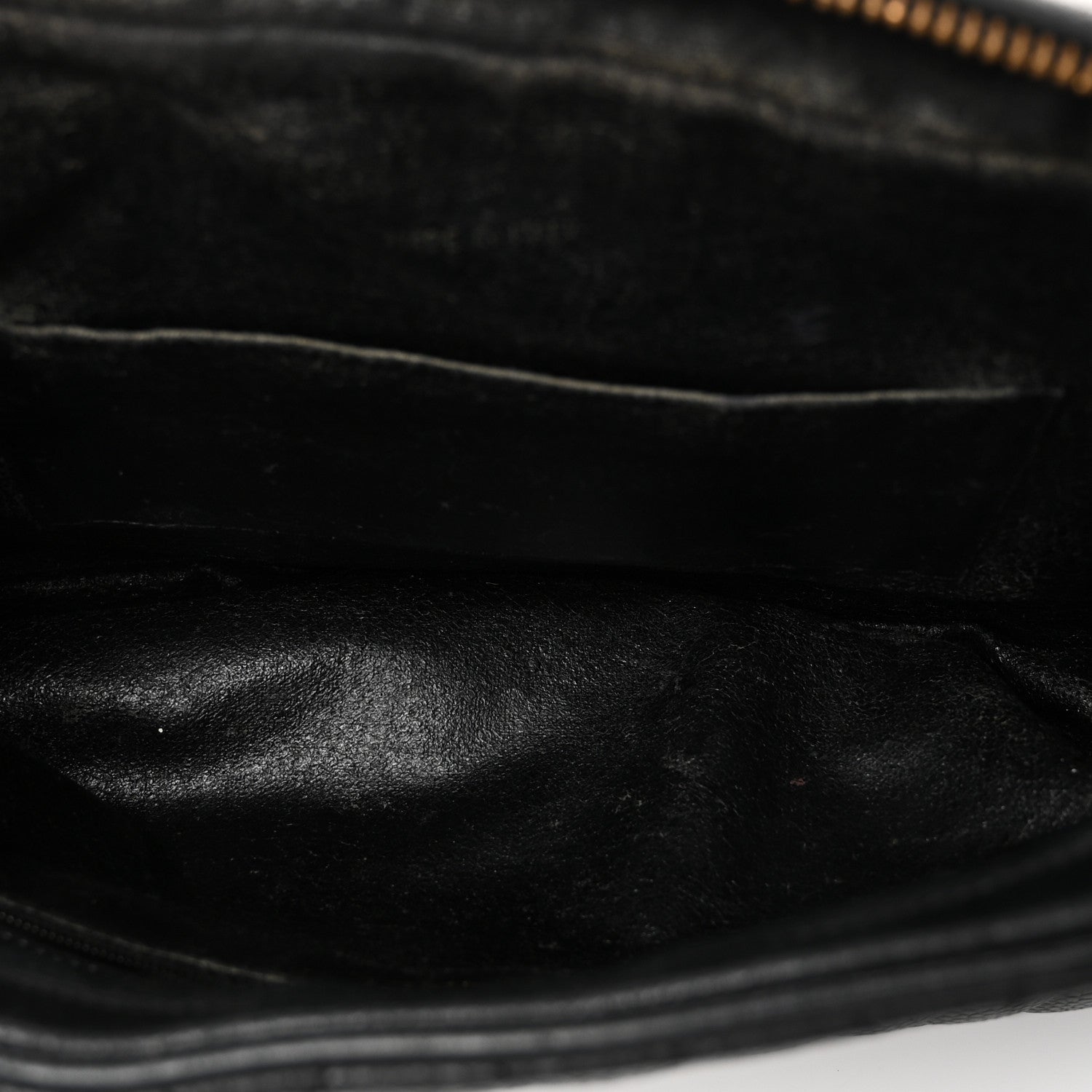 Caviar Quilted Flap Shoulder Bag Black