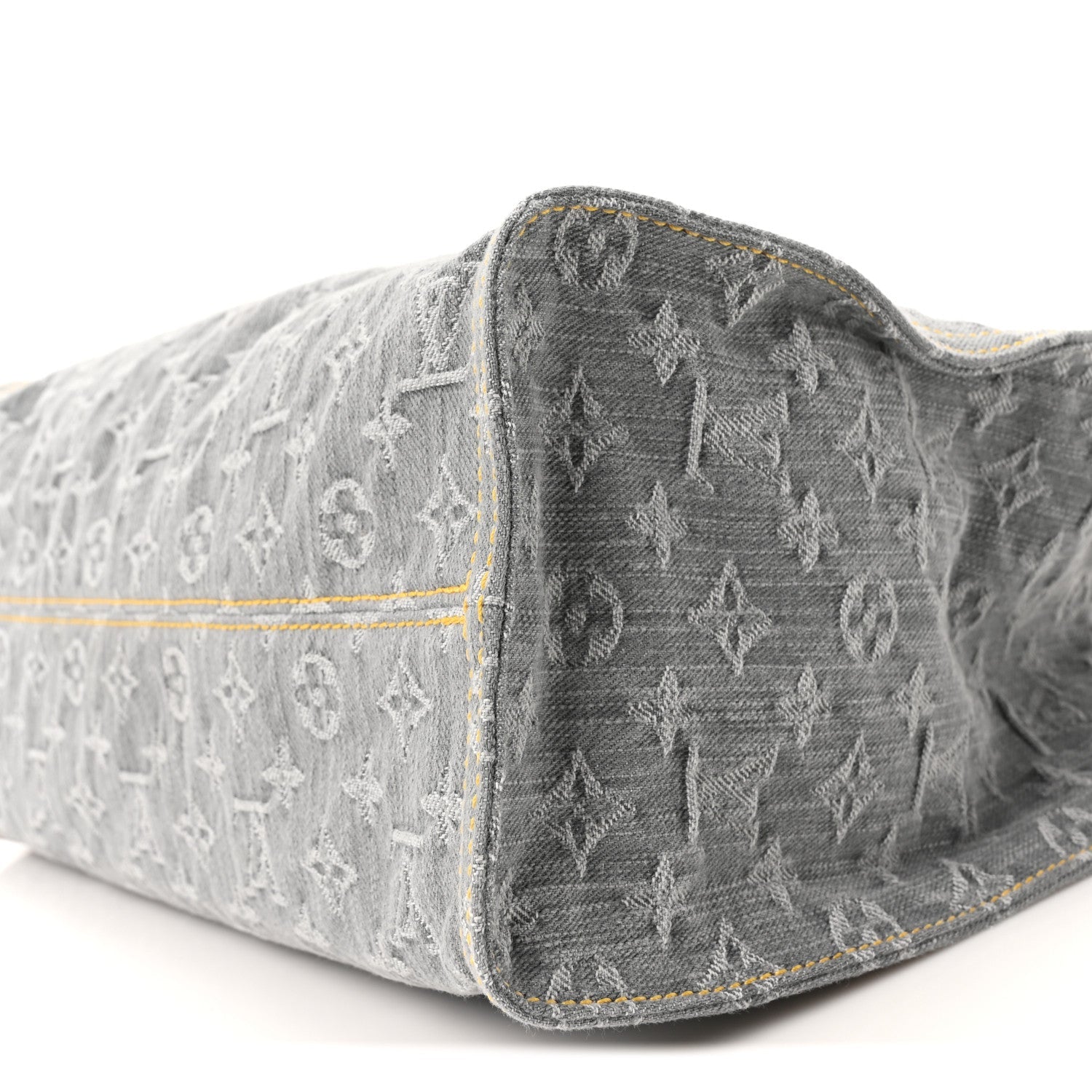 Monogram Denim Onthego MM Washed Gray