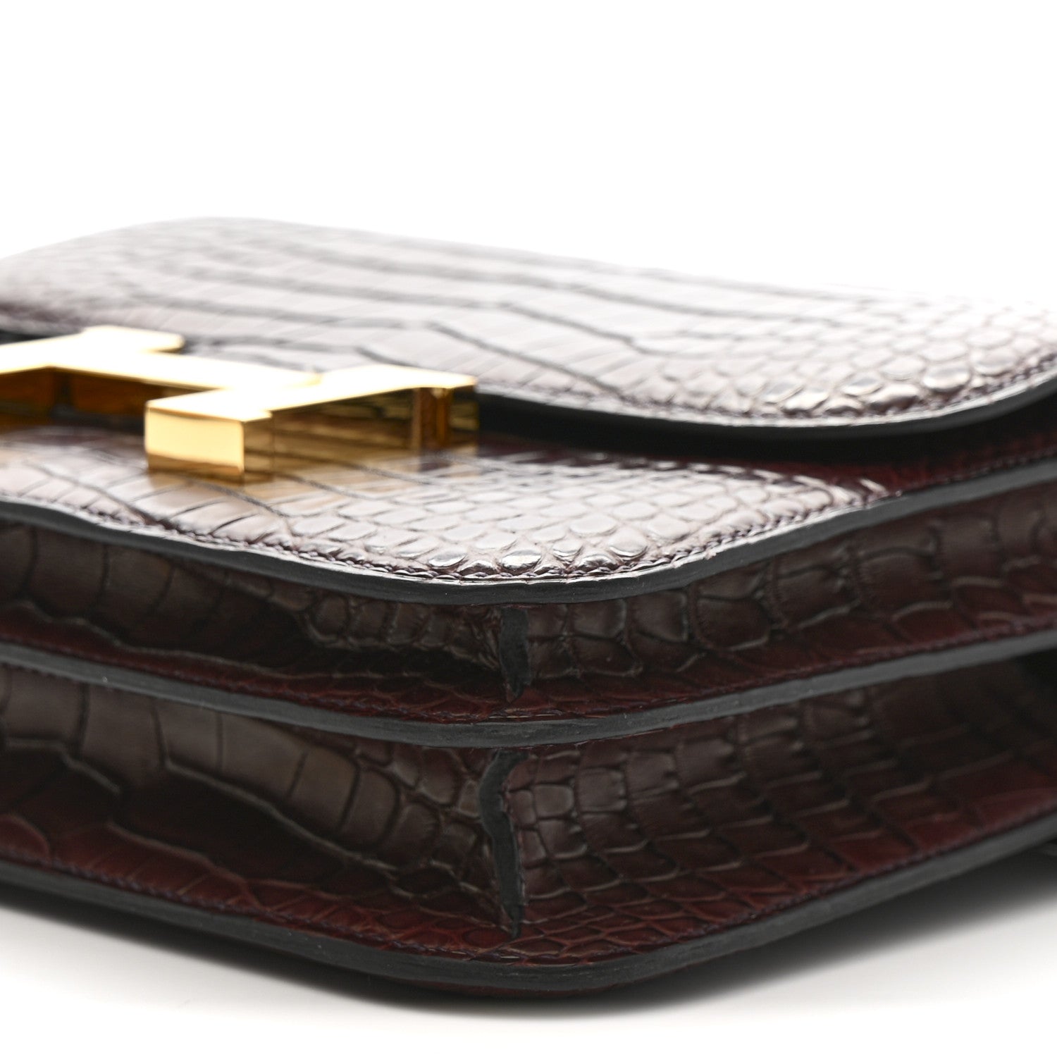 Matte Alligator Constance 18 Rouge Sellier