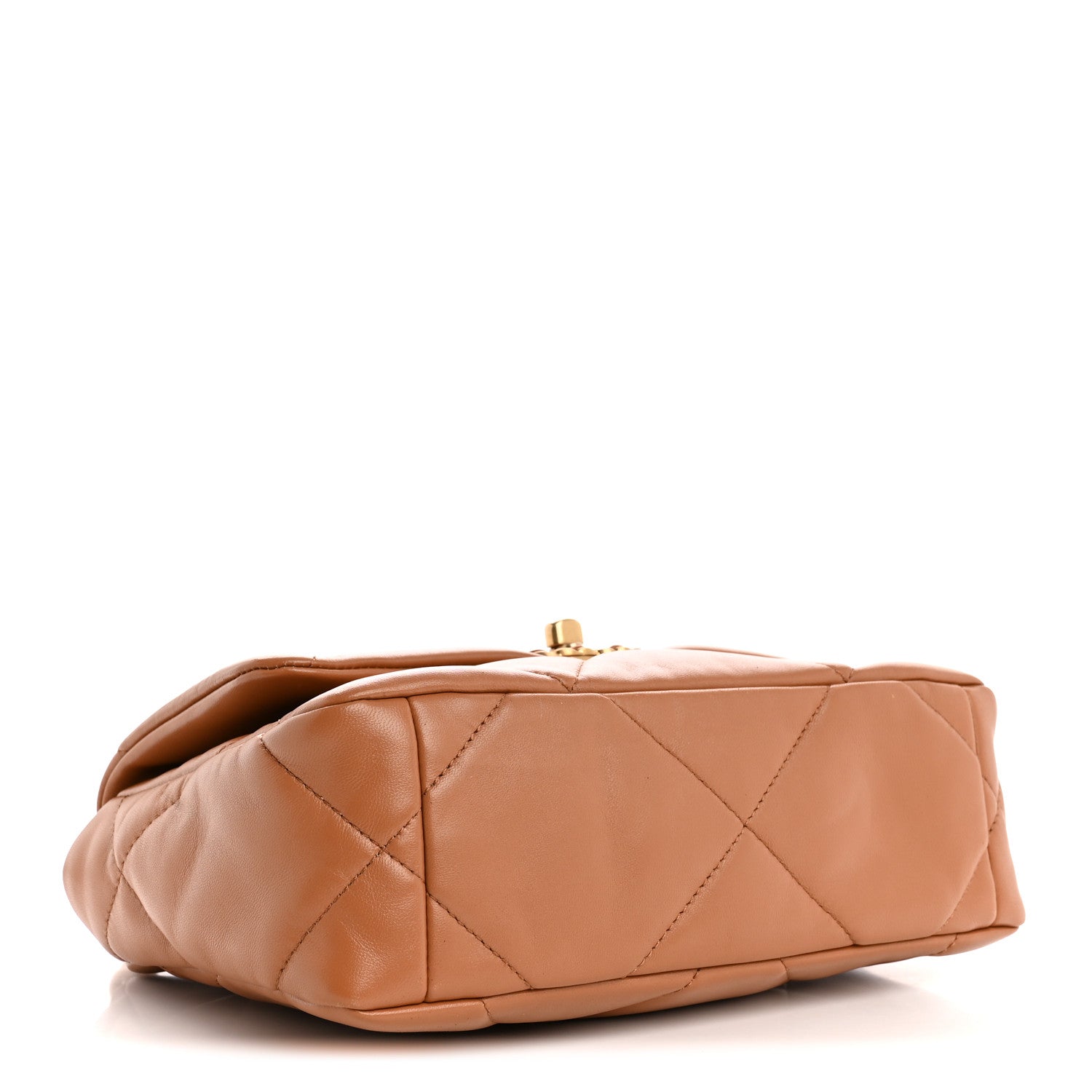 Lambskin Quilted Medium Chanel 19 Flap Brown
