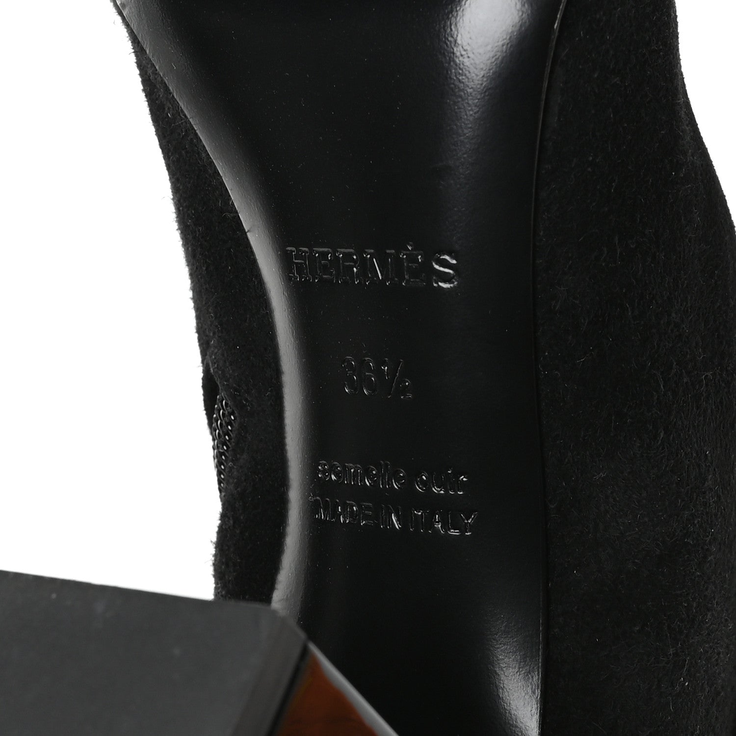 Velvet Goatskin Betty 60 Boots 36.5 Black