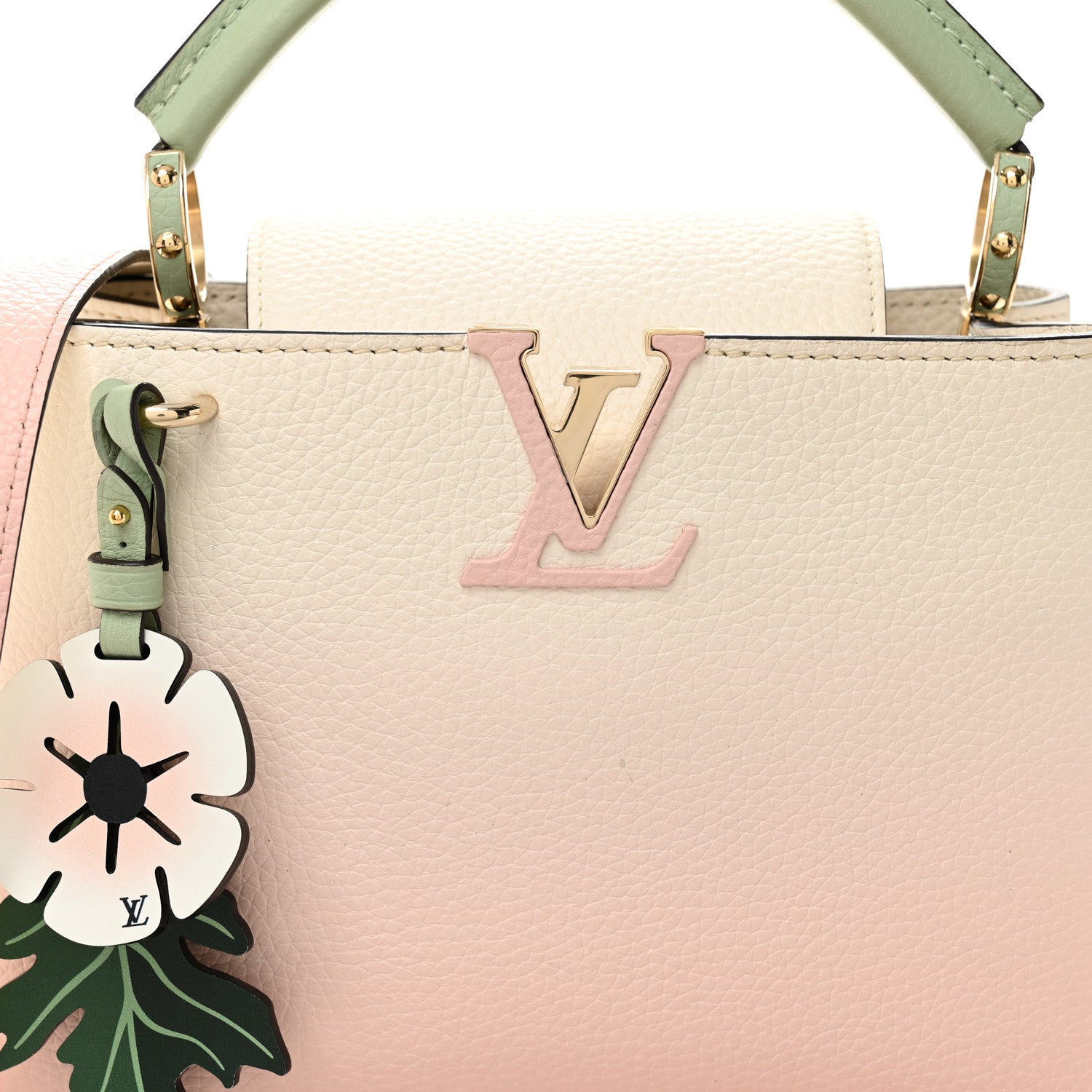 Taurillon Gradient Capucines BB Creme Rose Jade