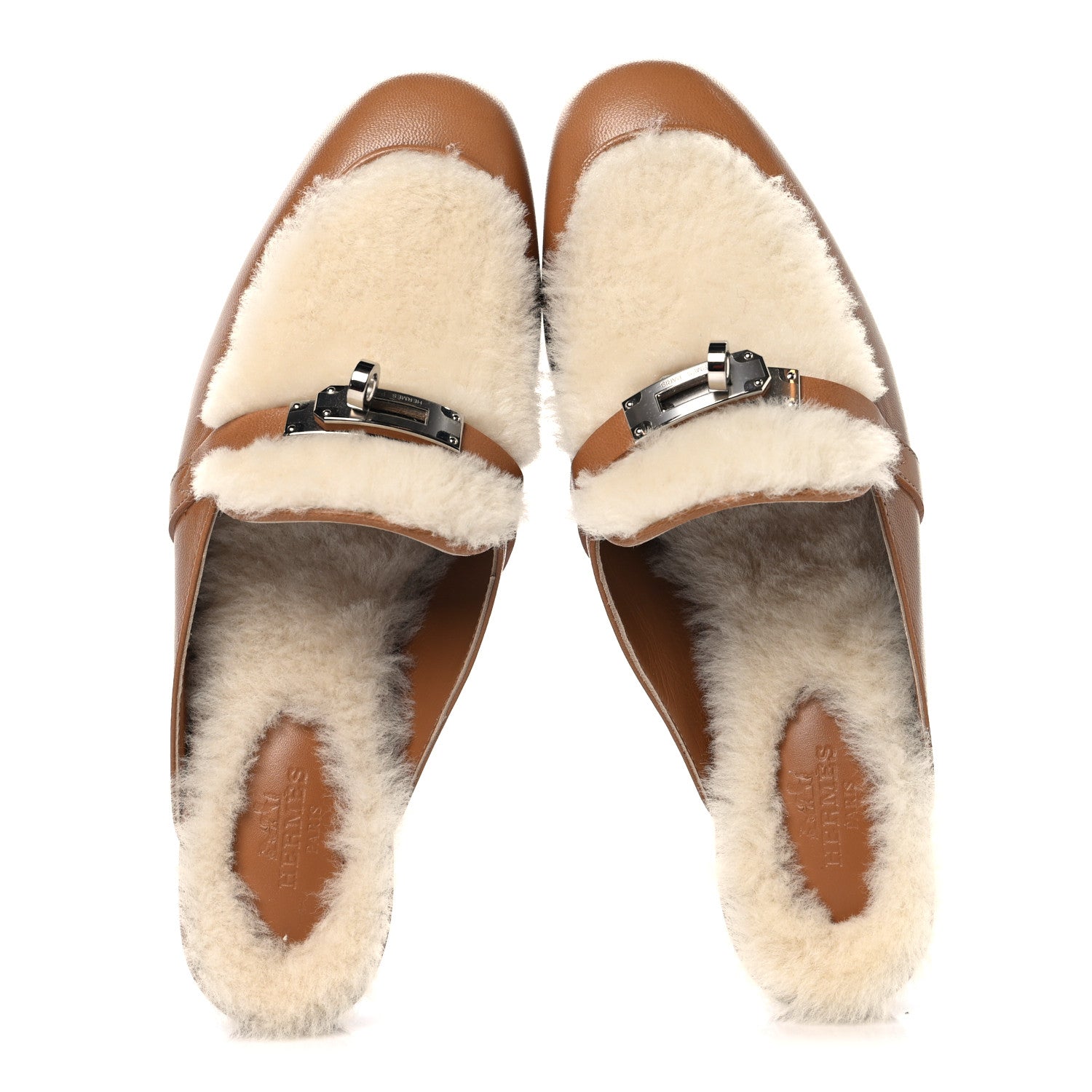 Goatskin Shearling Womens Oz Mules 36 Naturel Ecru