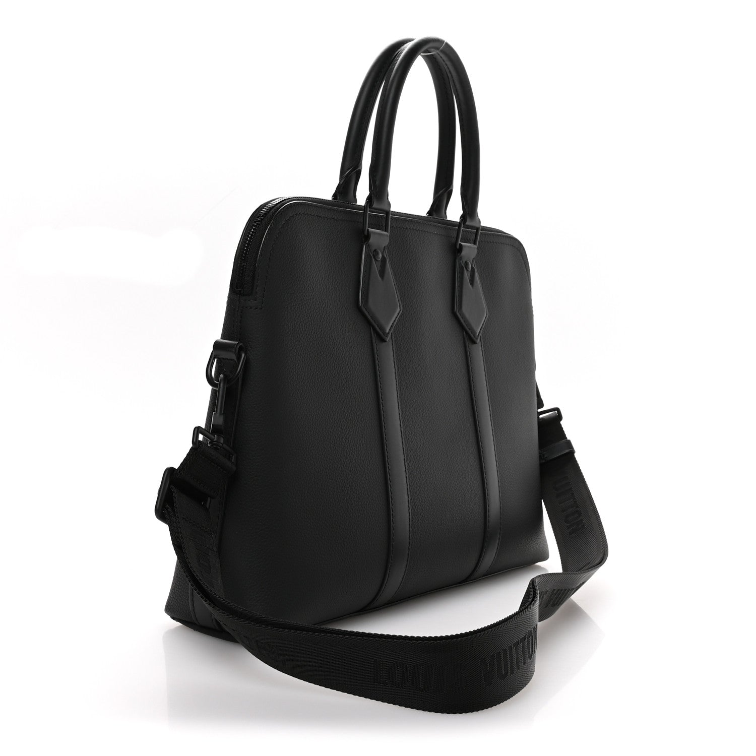 Calfskin Aerogram Takeoff Briefcase Black