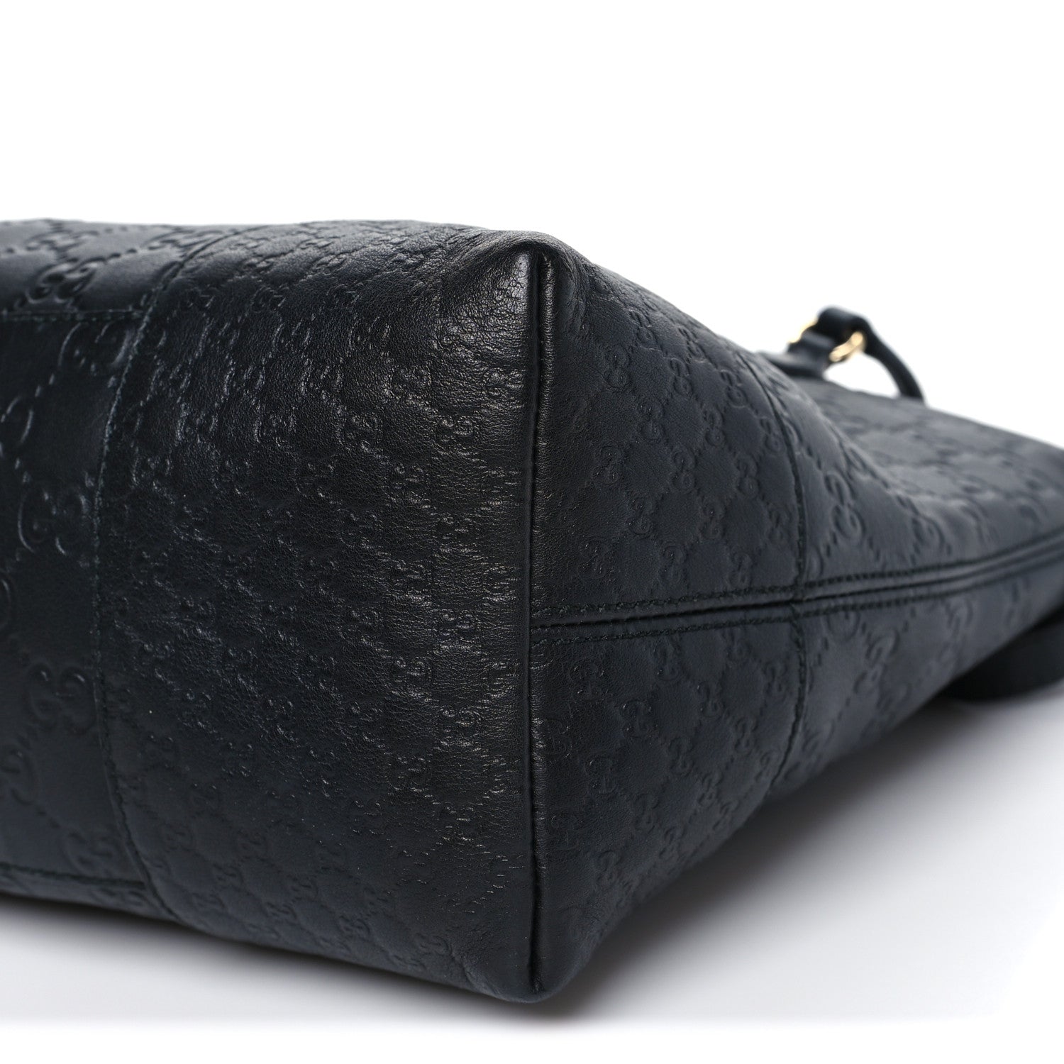 Guccissima Medium Bree Foldover Tote Black