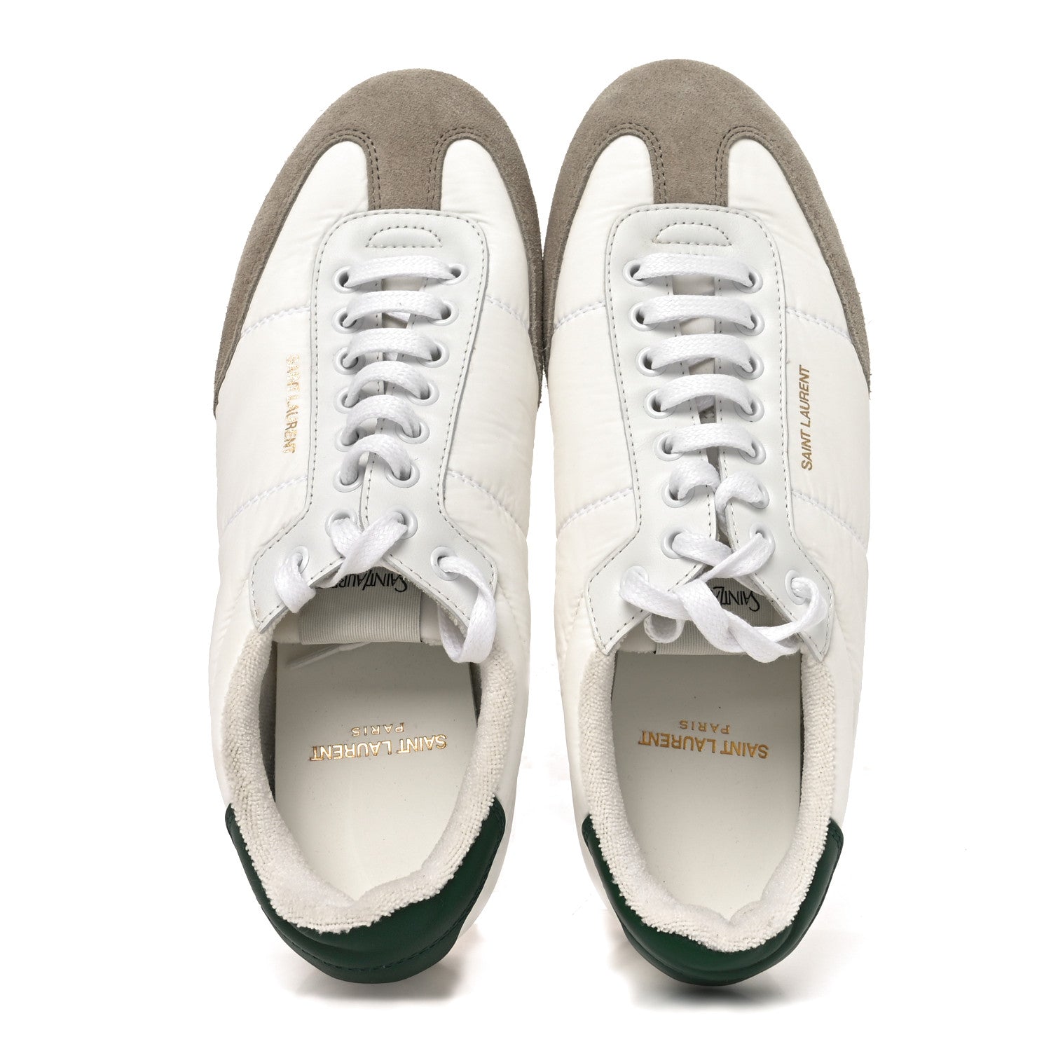 Suede Nylon Aston Sneakers 40 White Green