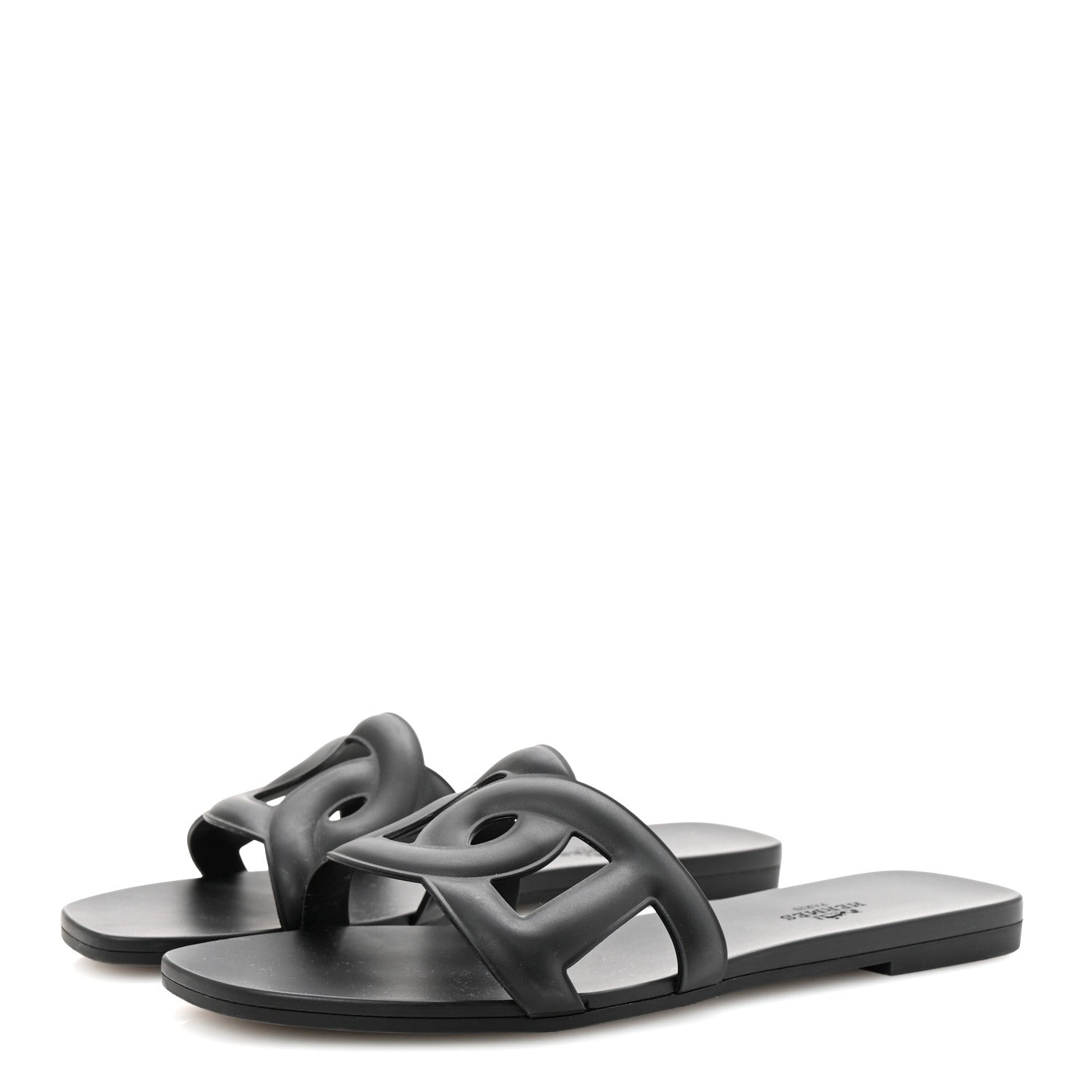 Rubber Aloha Sandals 38 Black