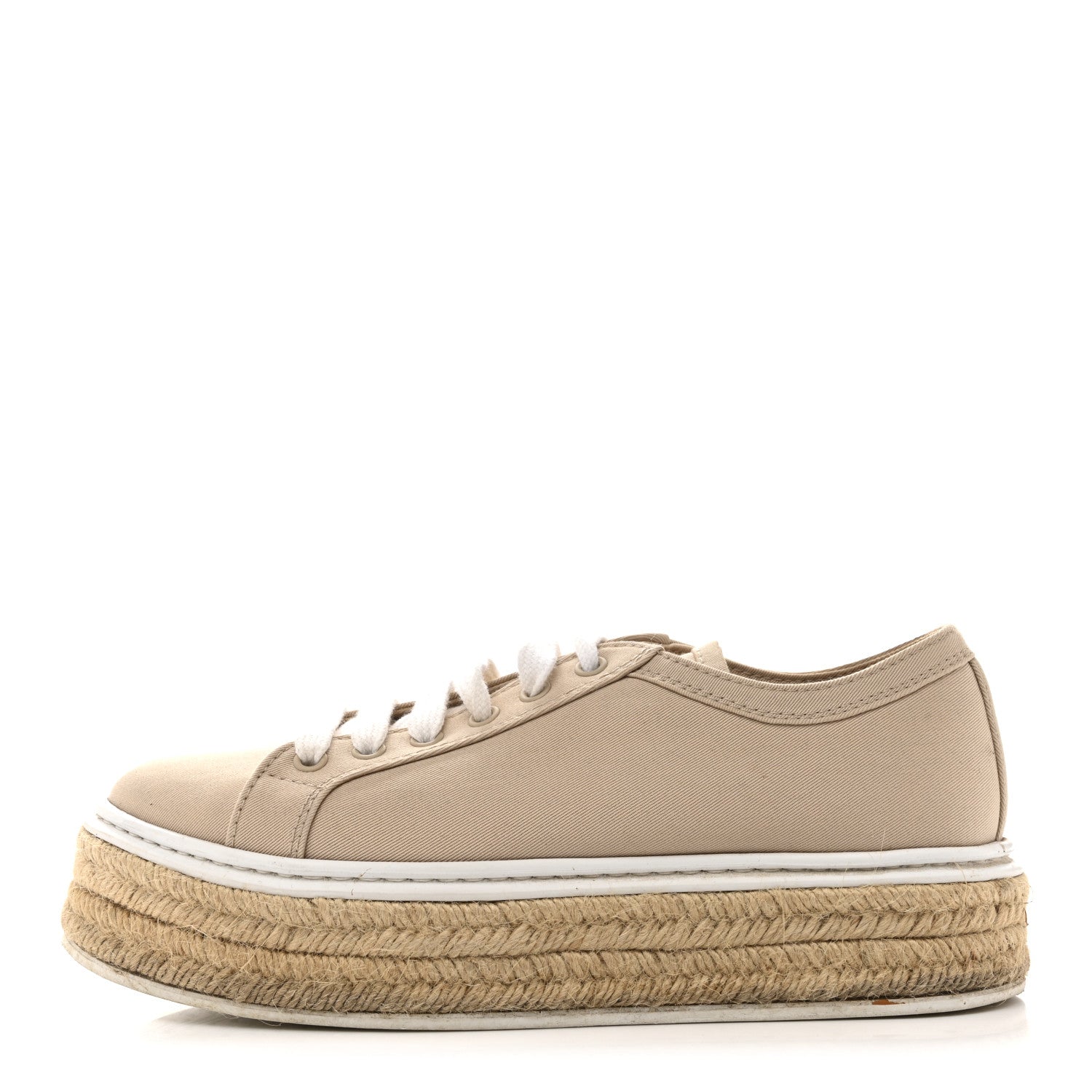Canvas Gabardine Espadrille 45mm Platform Sneakers 37.5 Corda