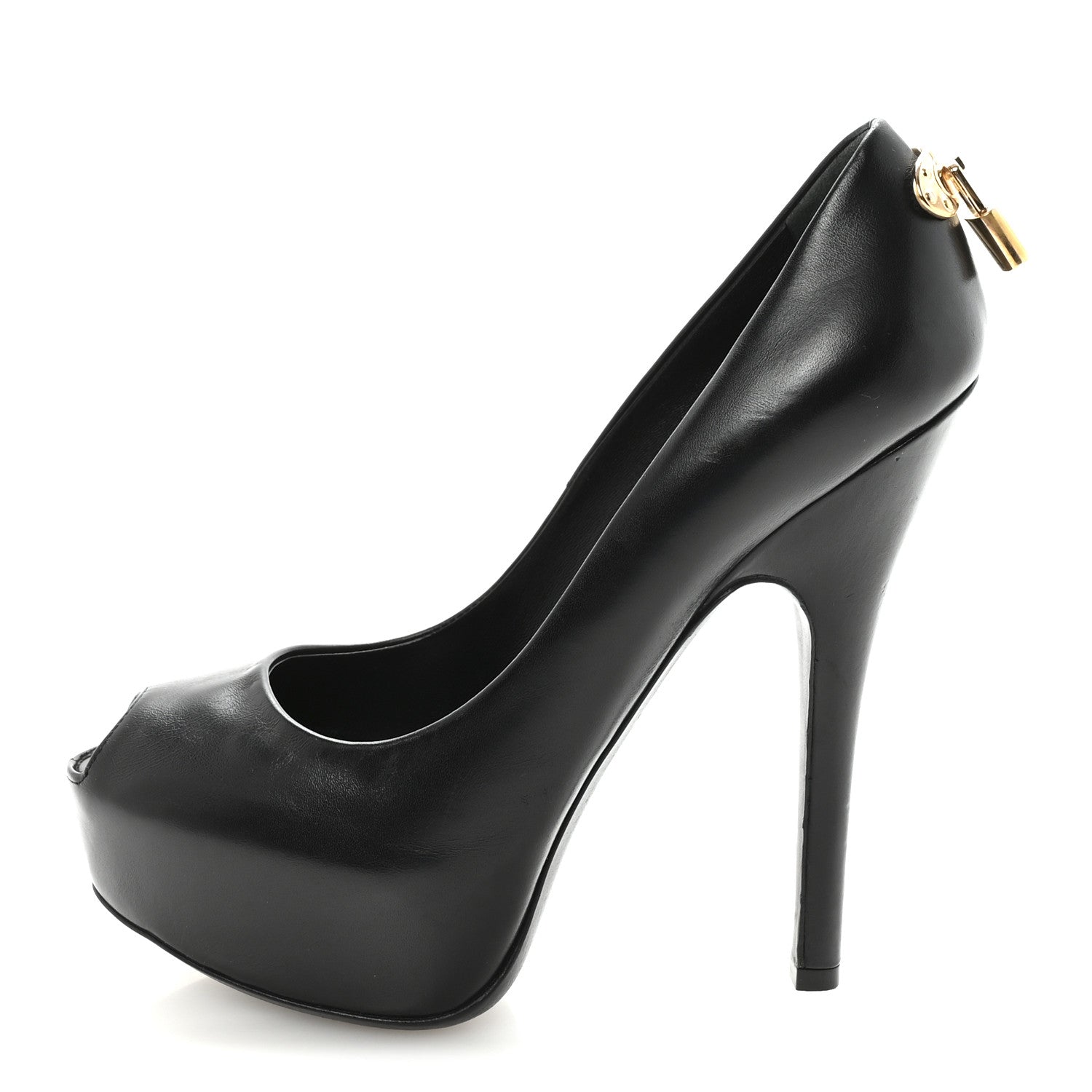 Smooth Calfskin Oh Really Peep Toe Pumps 37.5 Black