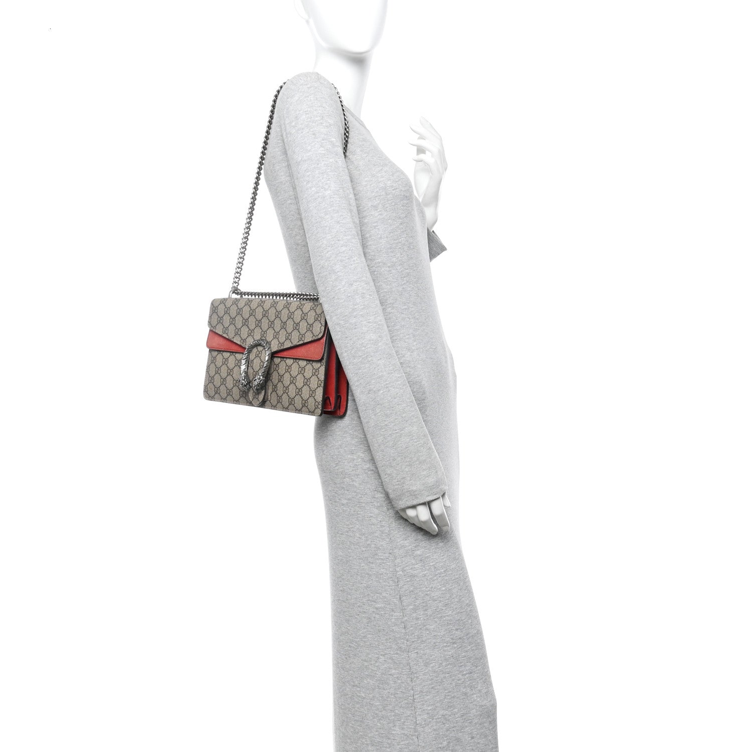 GG Supreme Monogram Small Dionysus Shoulder Bag Red