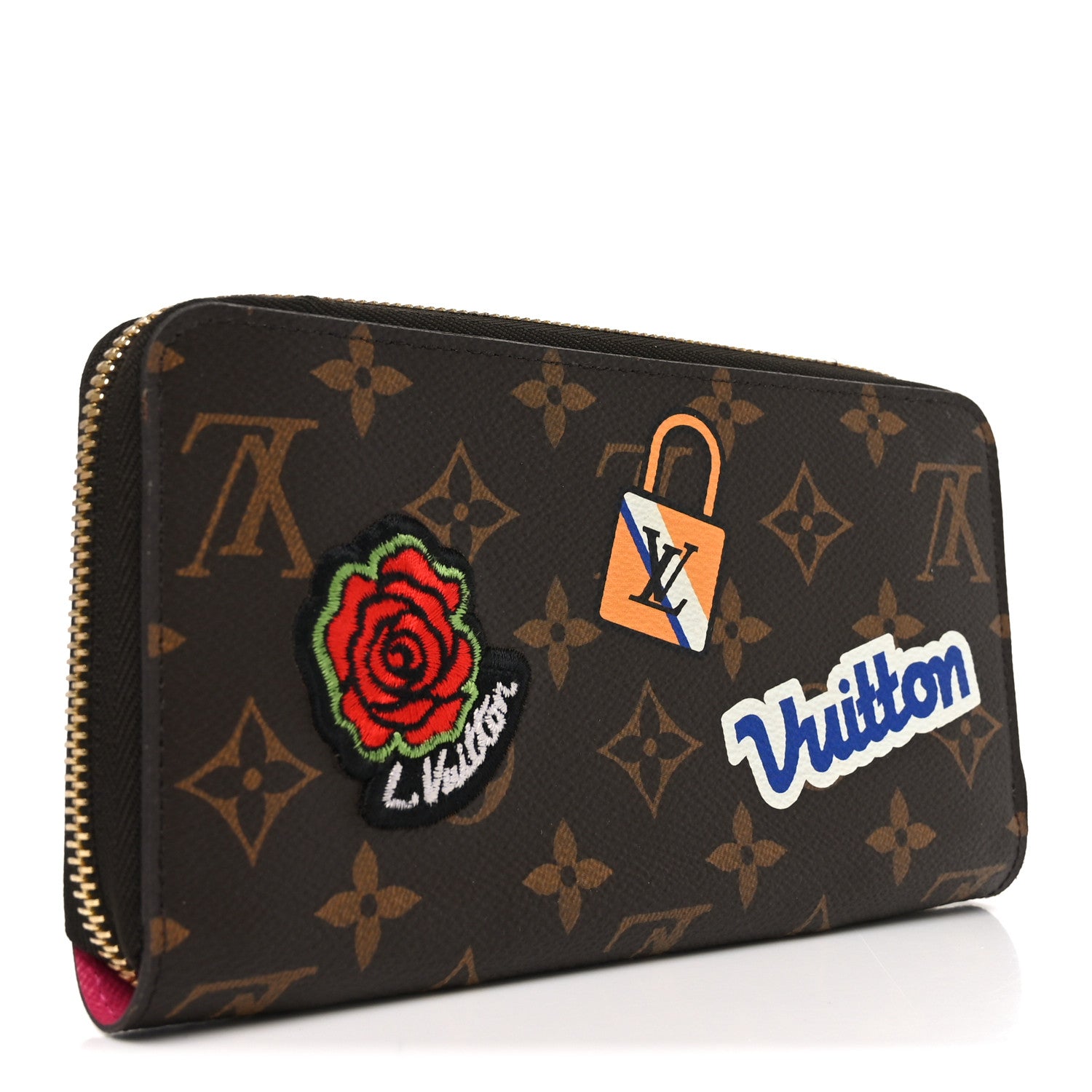 Monogram Travel Stickers Zippy Wallet