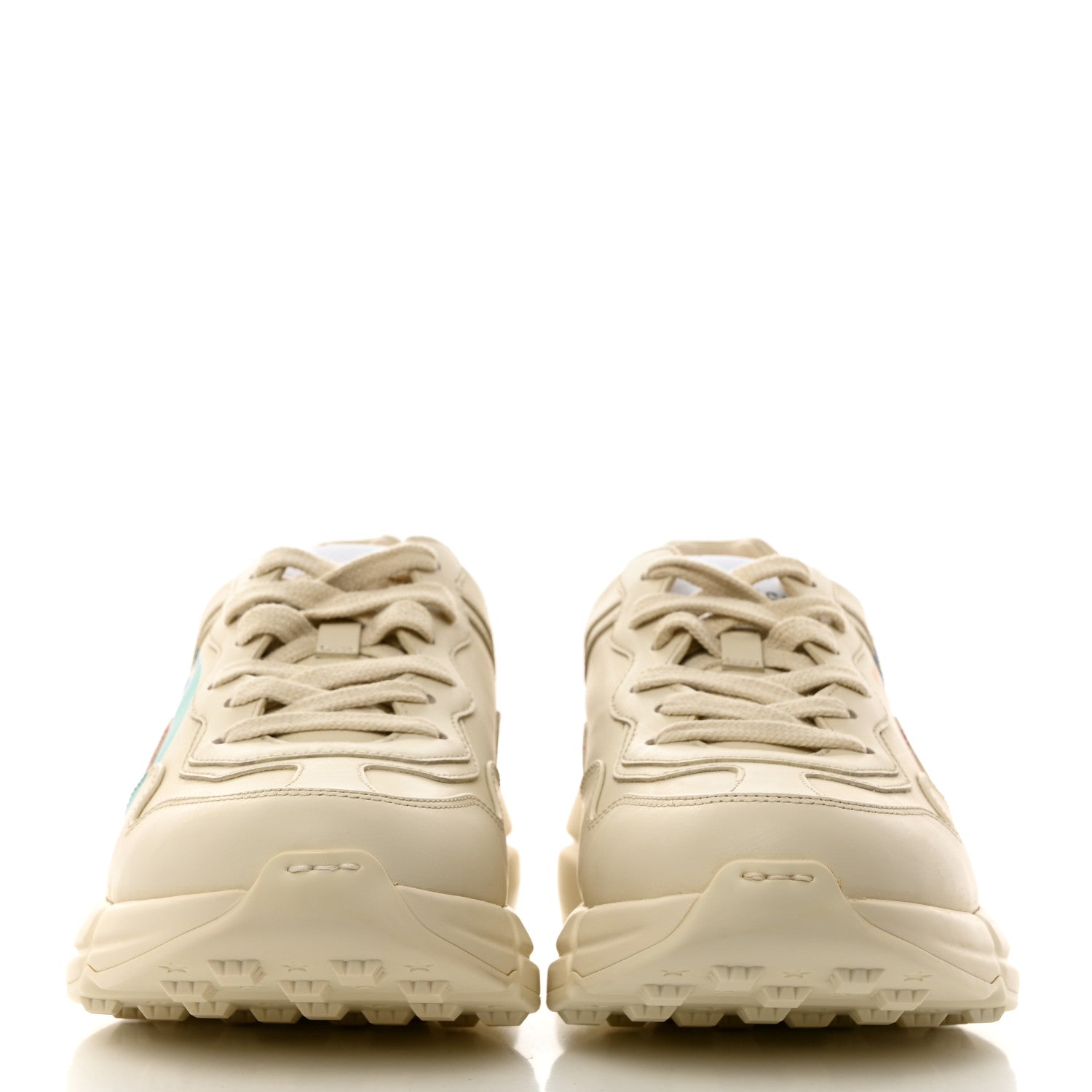X THE NORTH FACE Calfskin Womens Rhyton Sneakers 37.5 Special Ivory