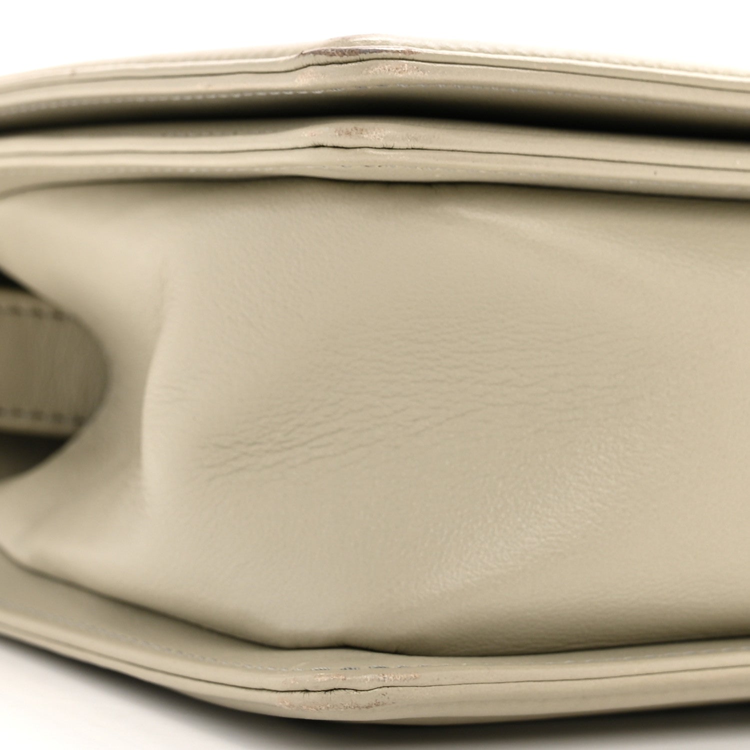 Calfskin Chevron Quilted Medium Boy Flap Grey