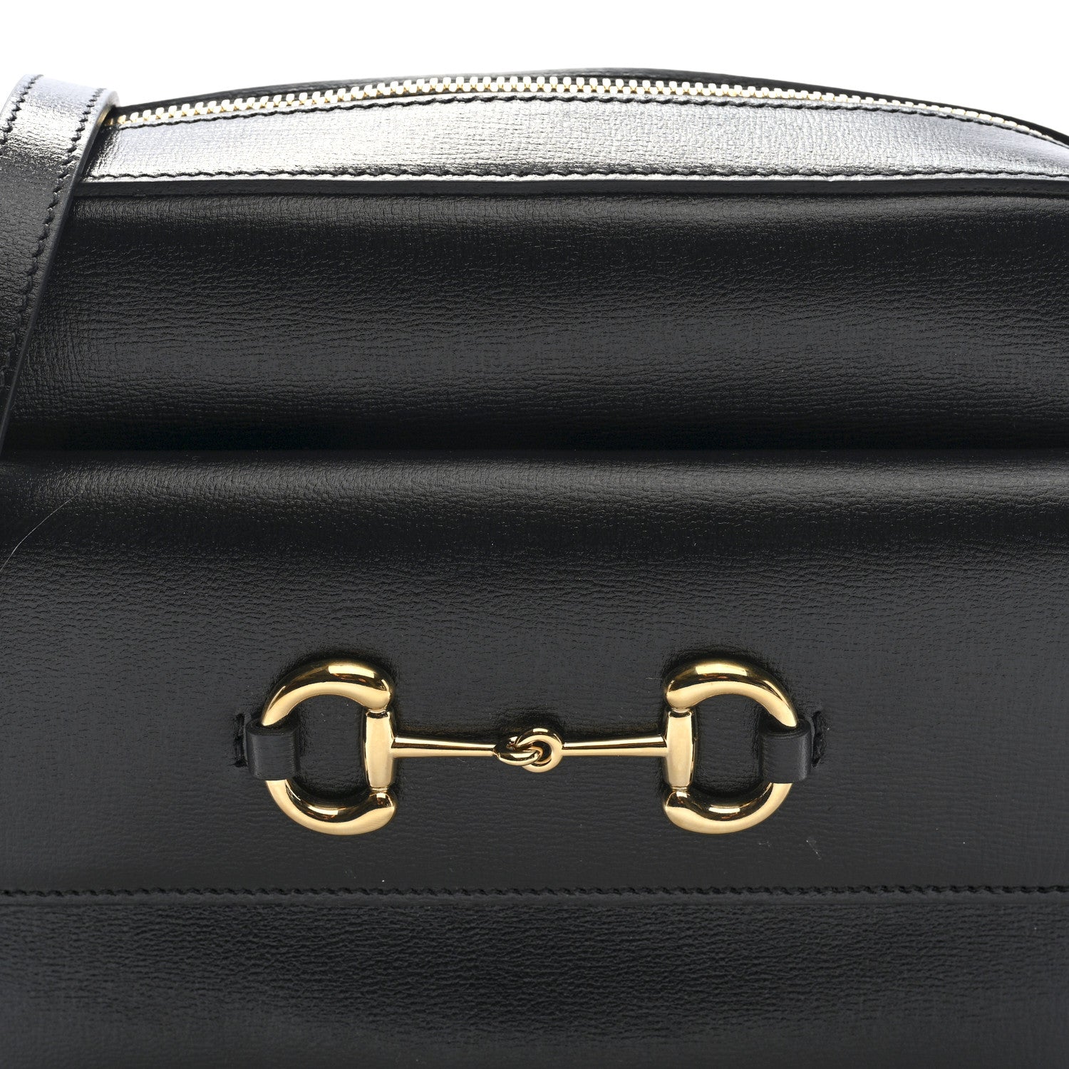 Textured Calfskin Small Horsebit 1955 Shoulder Bag Black