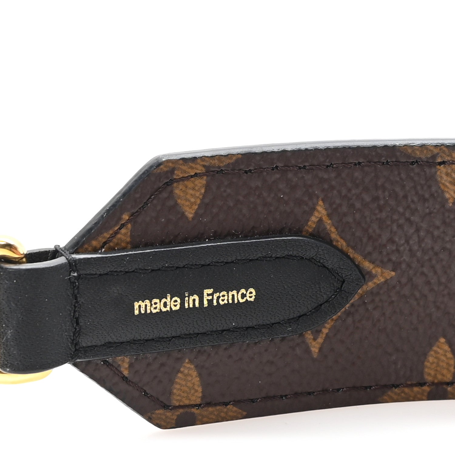 Monogram Letter Bandouliere Shoulder Strap Black