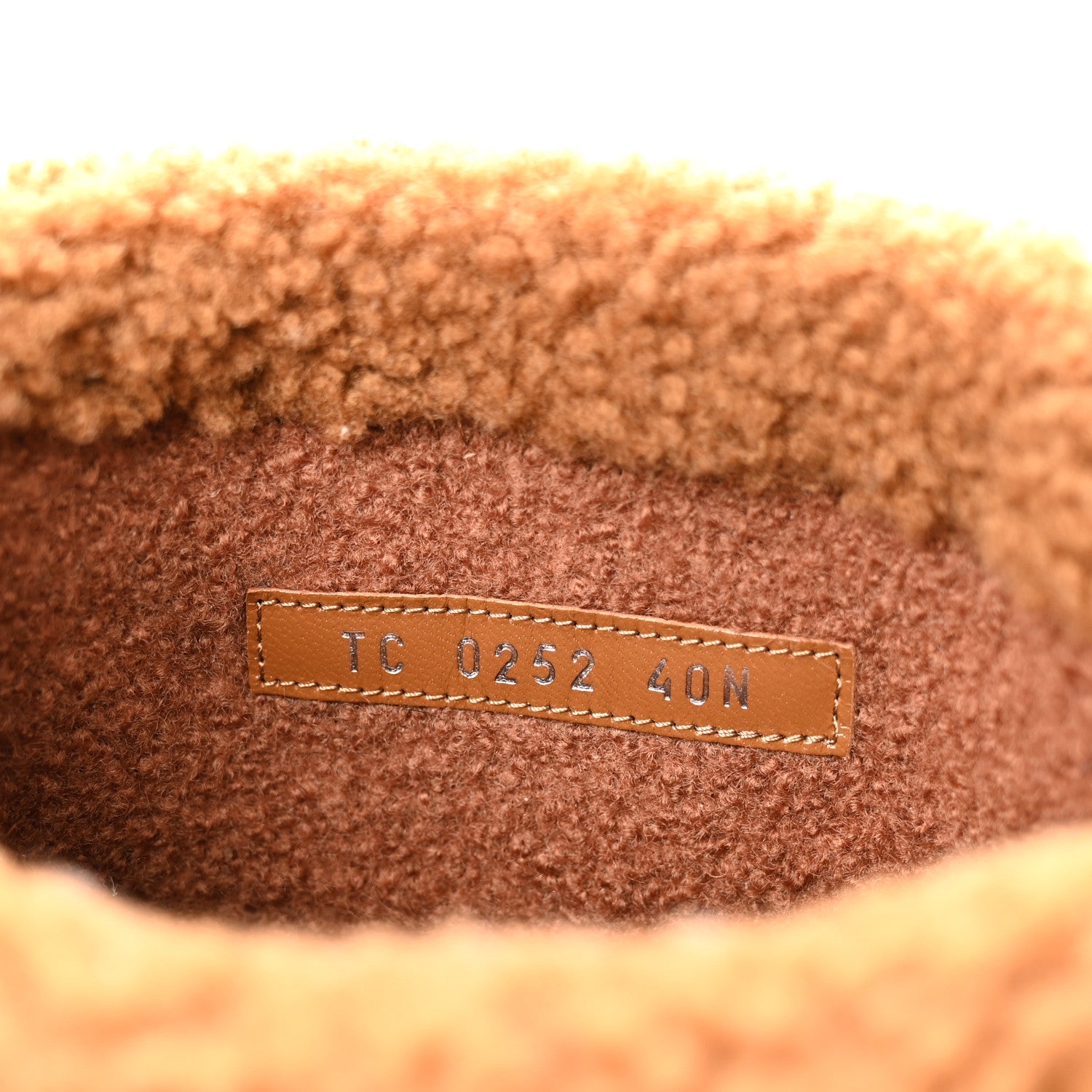 Suede Calfskin Shearling Snowdrop Flat Ankle Boot 40 Cognac