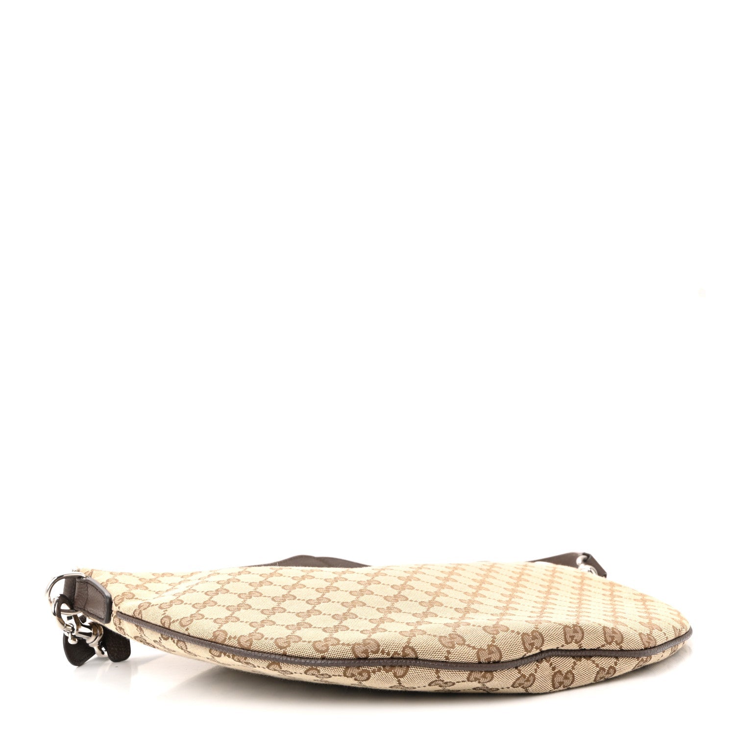 Monogram Calfskin Web Medium B Shoulder Bag Beige Brown