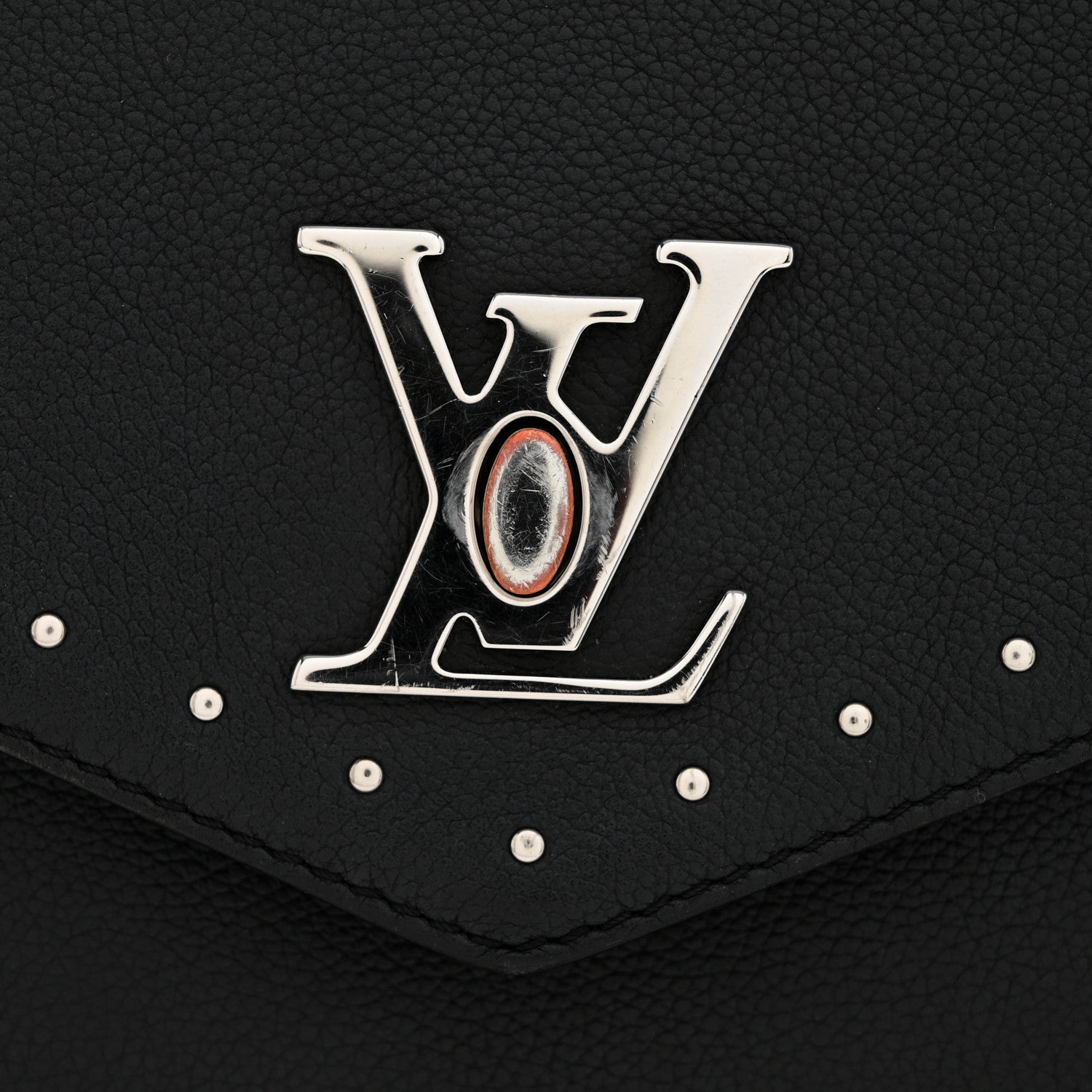 Soft Calfskin My Lockme Studs Black