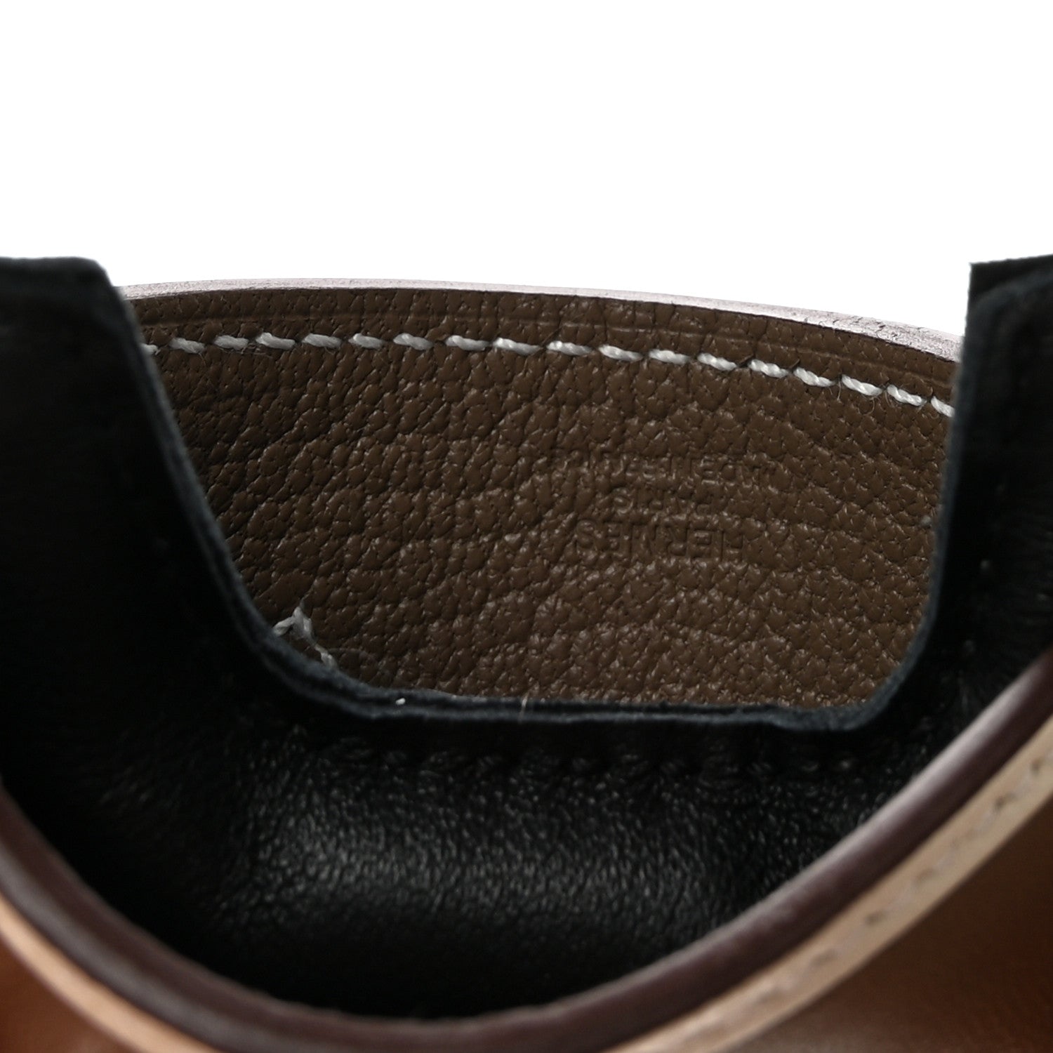 Milo Lambskin Grigri Rodeo Robeo Coeur Bag Charm PM Black Craie Etoupe