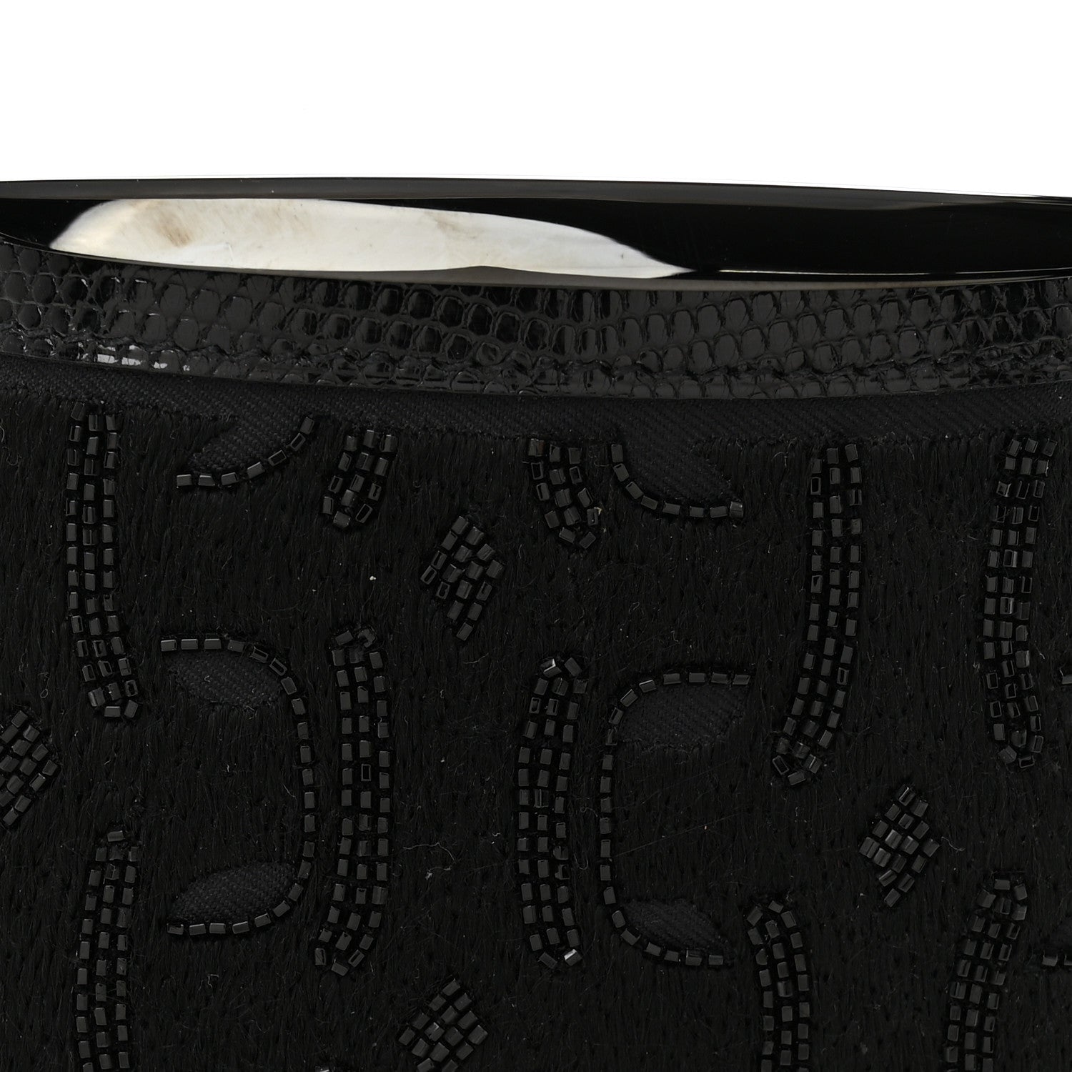 Lizard Embroidered Stromboli Black