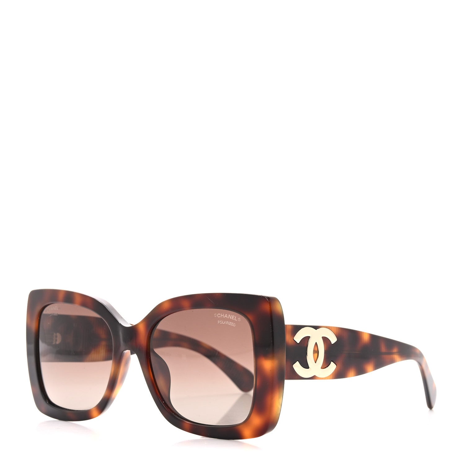 Square Polarized CC Sunglasses 5494-A Tortoise Brown