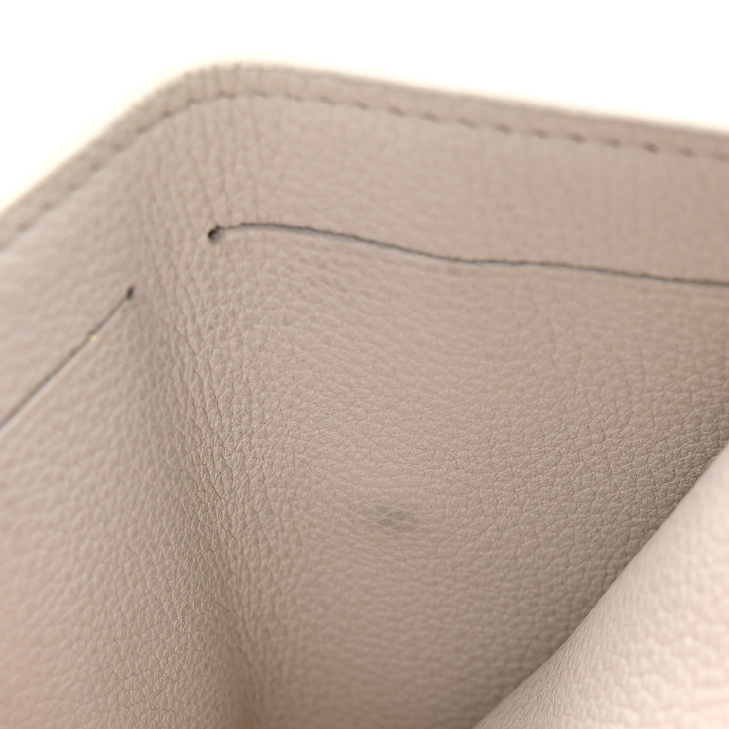 Calfskin Lockmini Wallet White