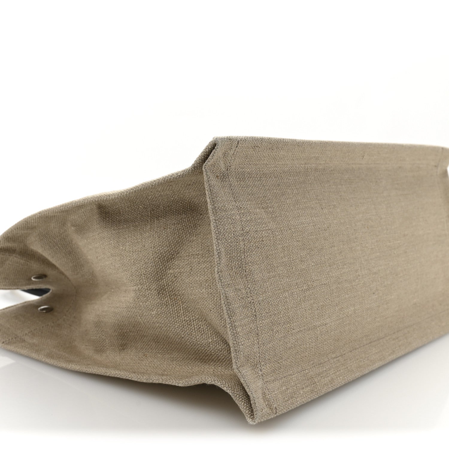 Linen Calfskin Small Rive Gauche Tote Greggio Natural