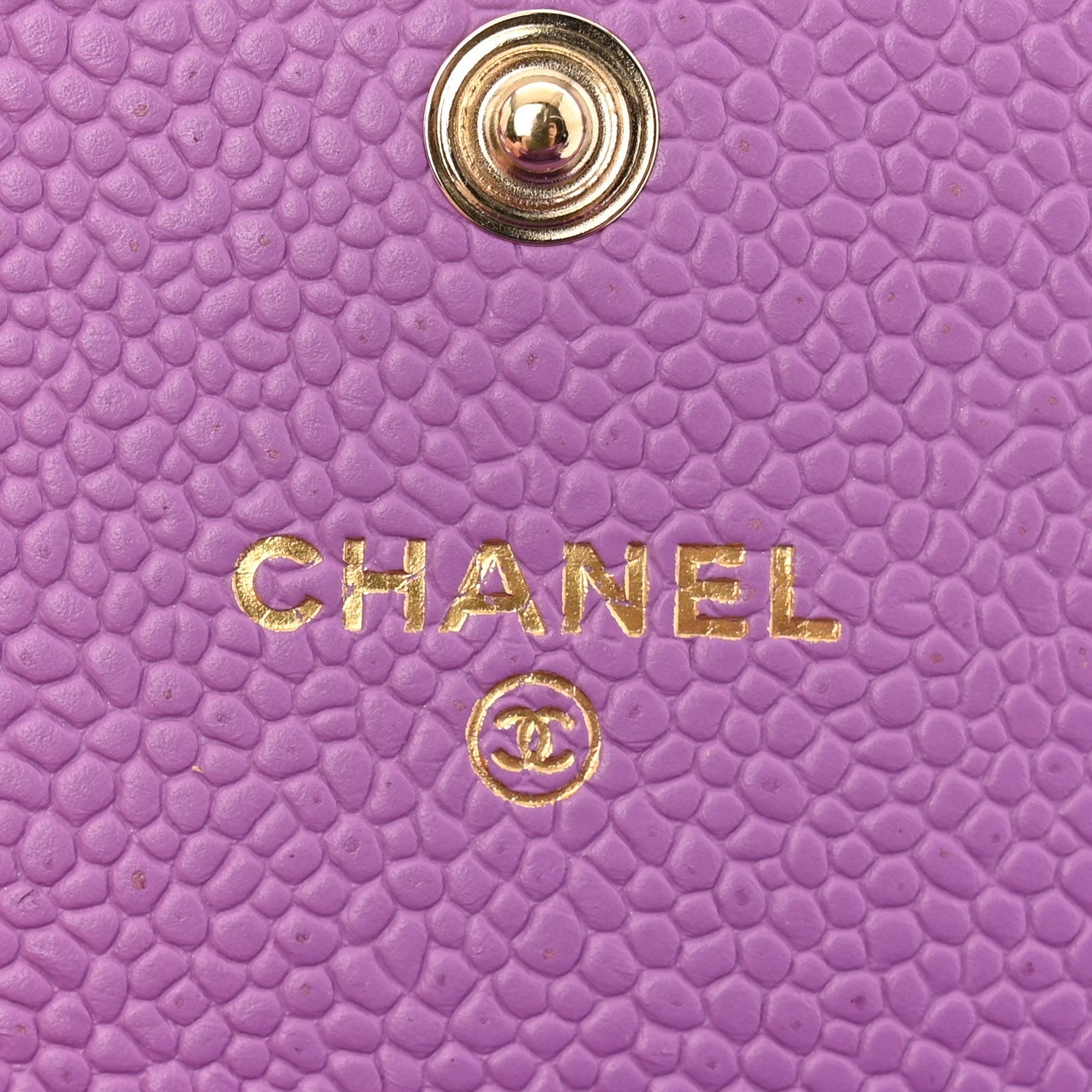 Caviar Quilted Boy Flap Card Holder Purple