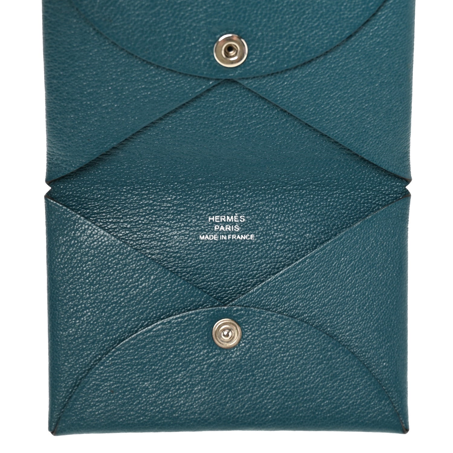 Chevre Mysore Calvi Card Case Vert Bosphore